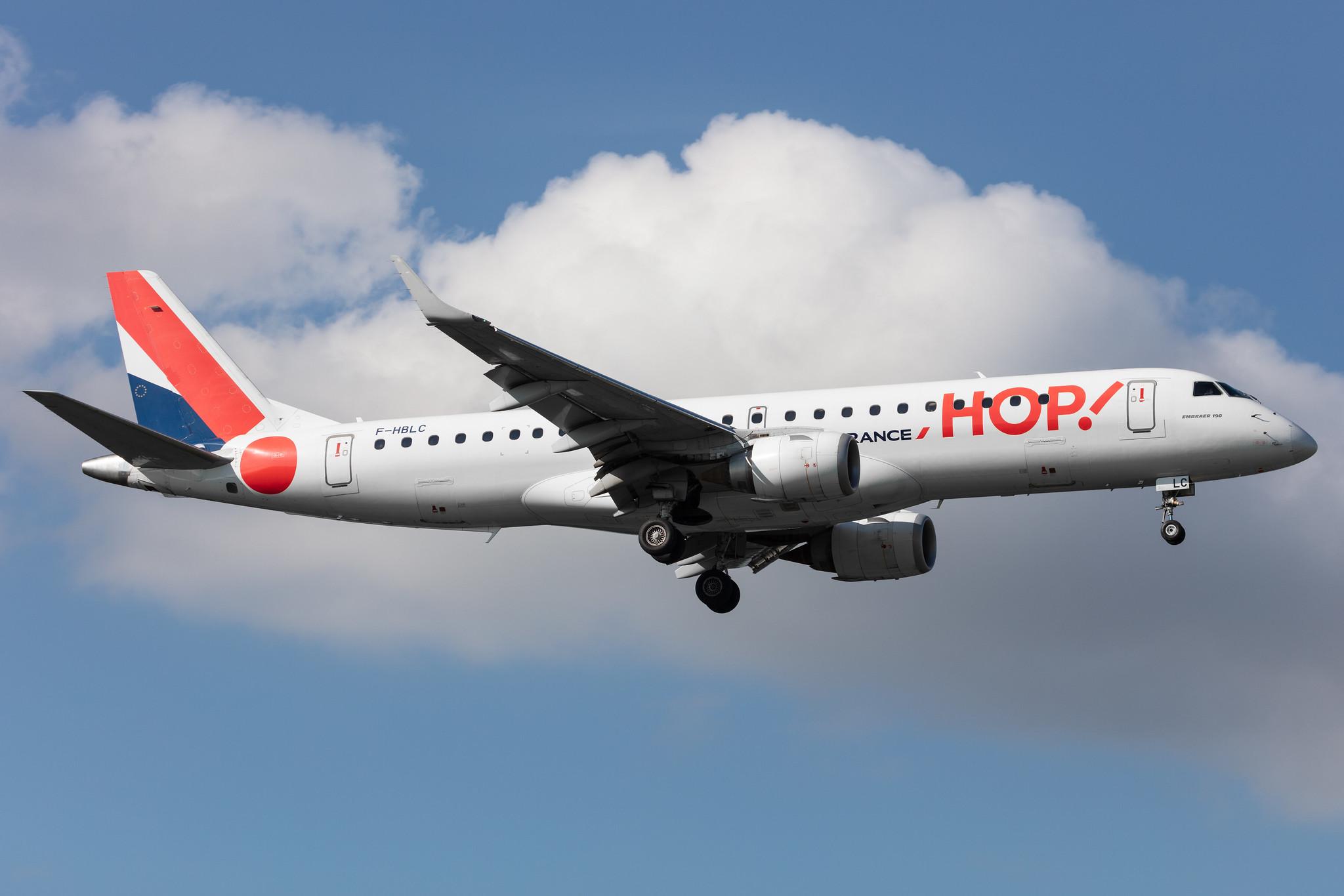 Hamburg Airport: Air France (AF / AFR) | Operator: Air France Hop |  Embraer E190LR E190 | F-HBLC | MSN 19000080