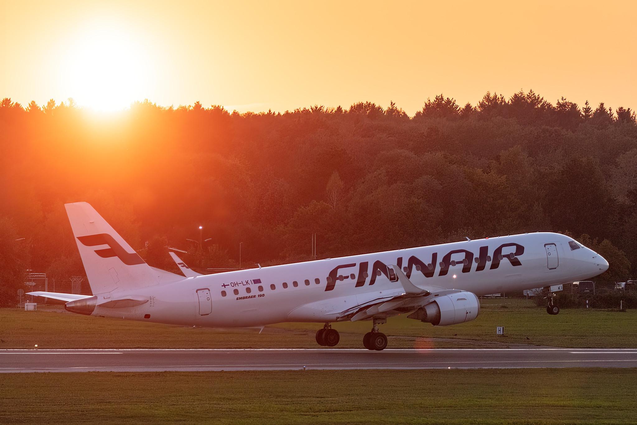 Hamburg Airport: Finnair (AY / FIN) | Operator: NORRA |  Embraer E190LR E190 | OH-LKI | MSN 19000117