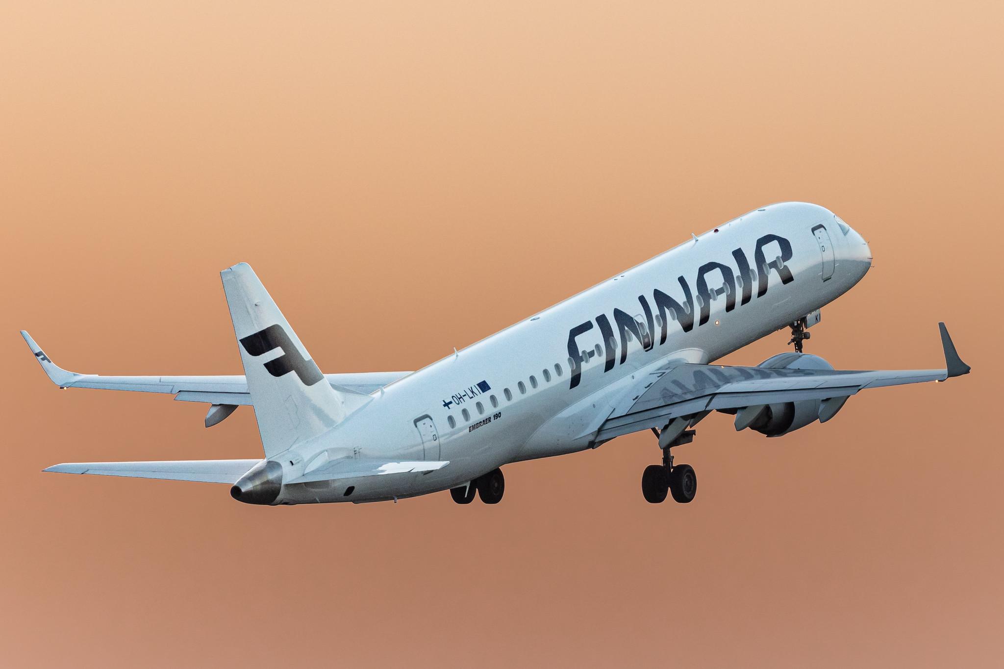 Hamburg Airport: Finnair (AY / FIN) | Operator: NORRA |  Embraer E190LR E190 | OH-LKI | MSN 19000117
