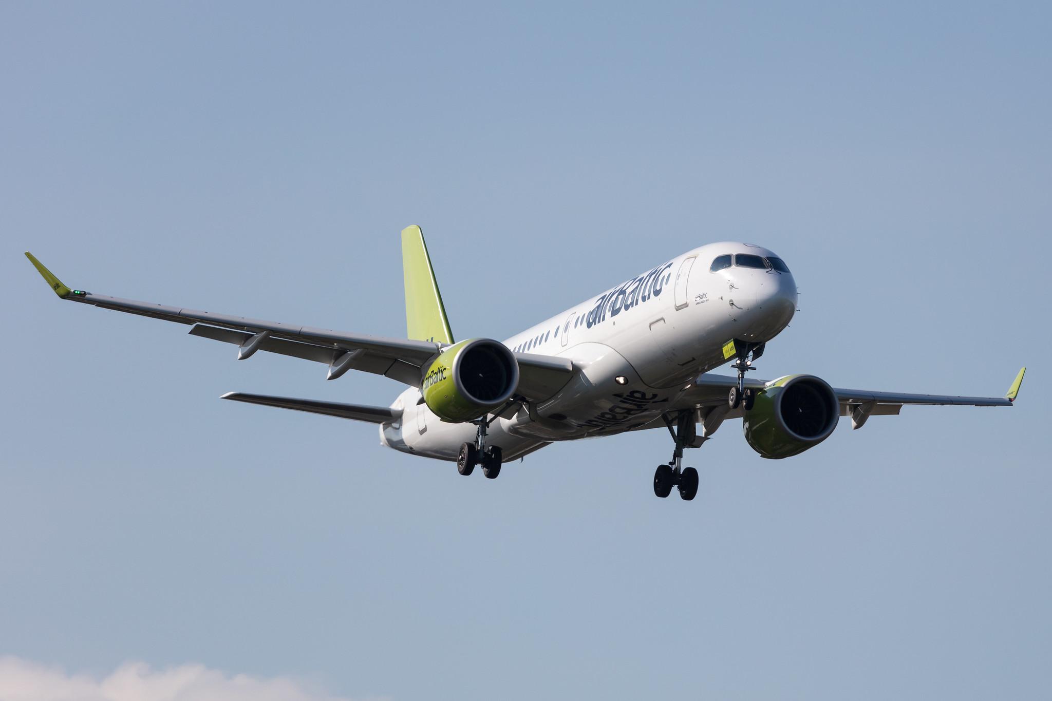 Hamburg Airport: Air Baltic (BT / BTI) |  Airbus A220-300 BCS3 | YL-AAR | MSN 55053