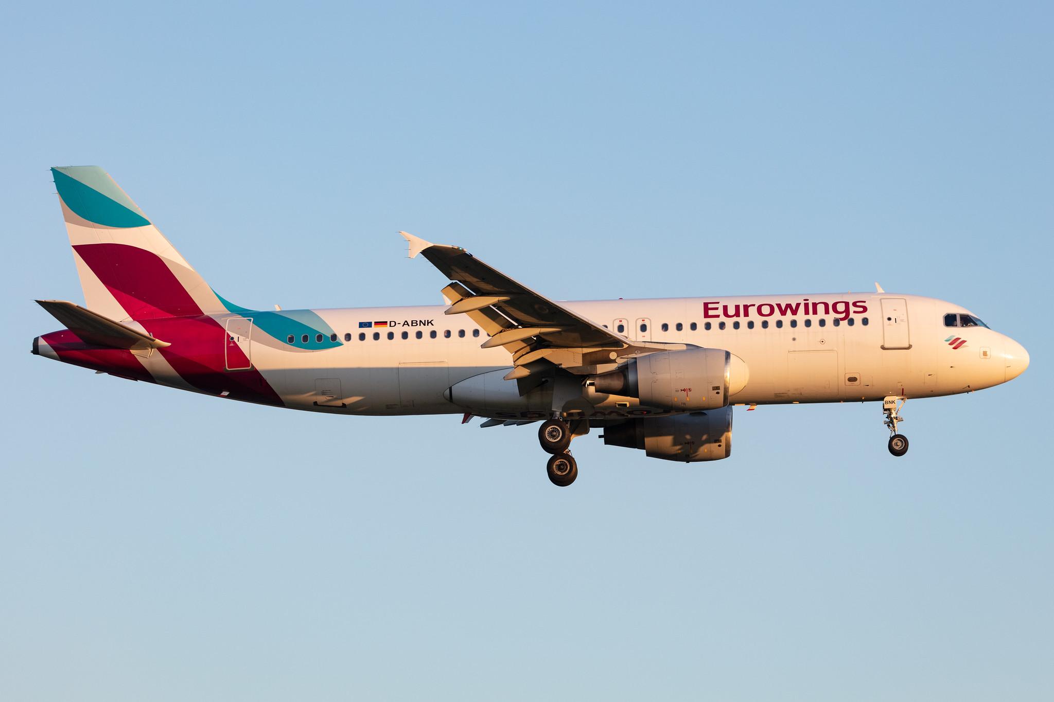 Hamburg Airport: Eurowings (EW / EWG) |  Airbus A320-214 A320 | D-ABNK | MSN 1769