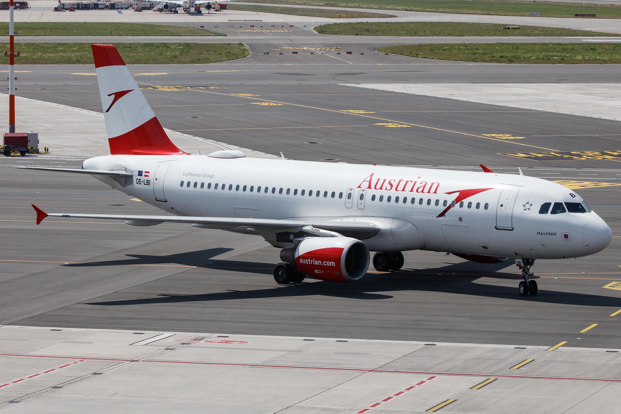 Hamburg Airport: Austrian Airlines (OS / AUA) |  Airbus A320-214 A320 | OE-LBI | MSN 1937