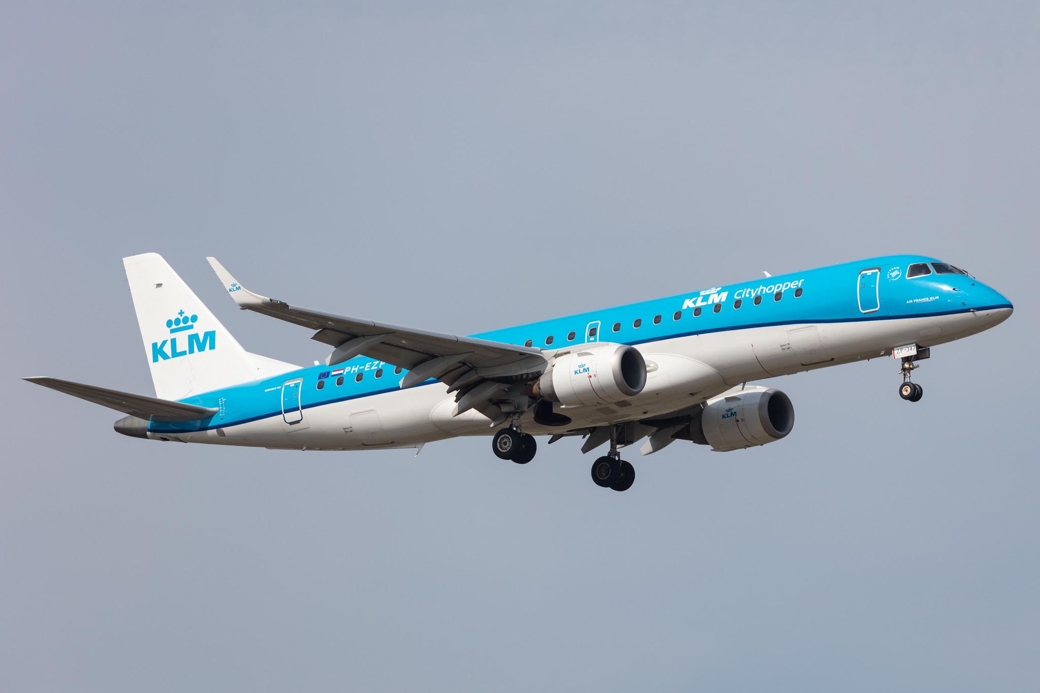 Amsterdam Schiphol: KLM (KL / KLM) | Operator: KLM Cityhopper |  Embraer E190STD E190 | PH-EZP | MSN 19000347