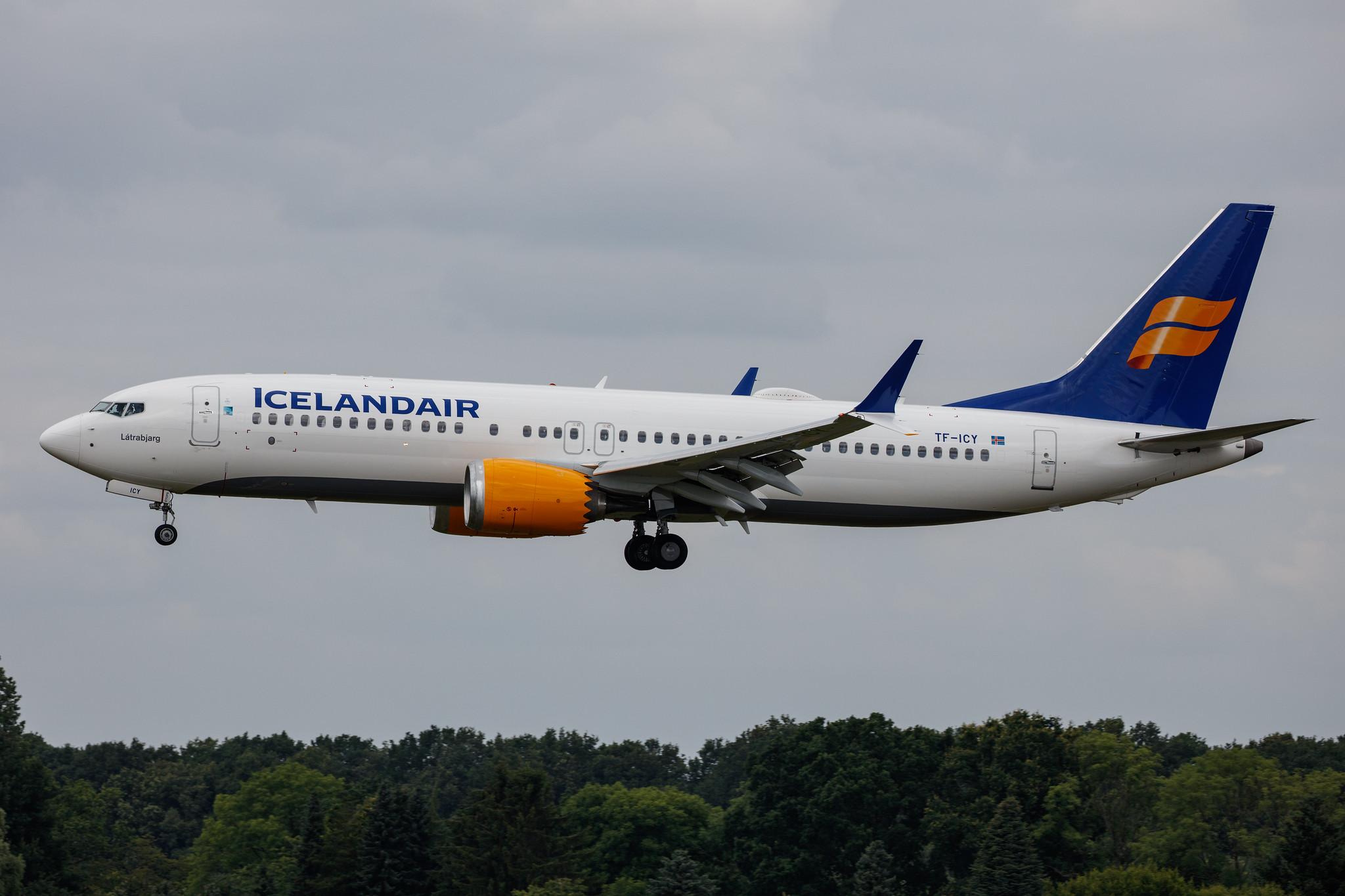 Hamburg Airport: Icelandair (FI / ICE) |  Boeing 737 MAX 8 B38M | TF-ICY | MSN 44354