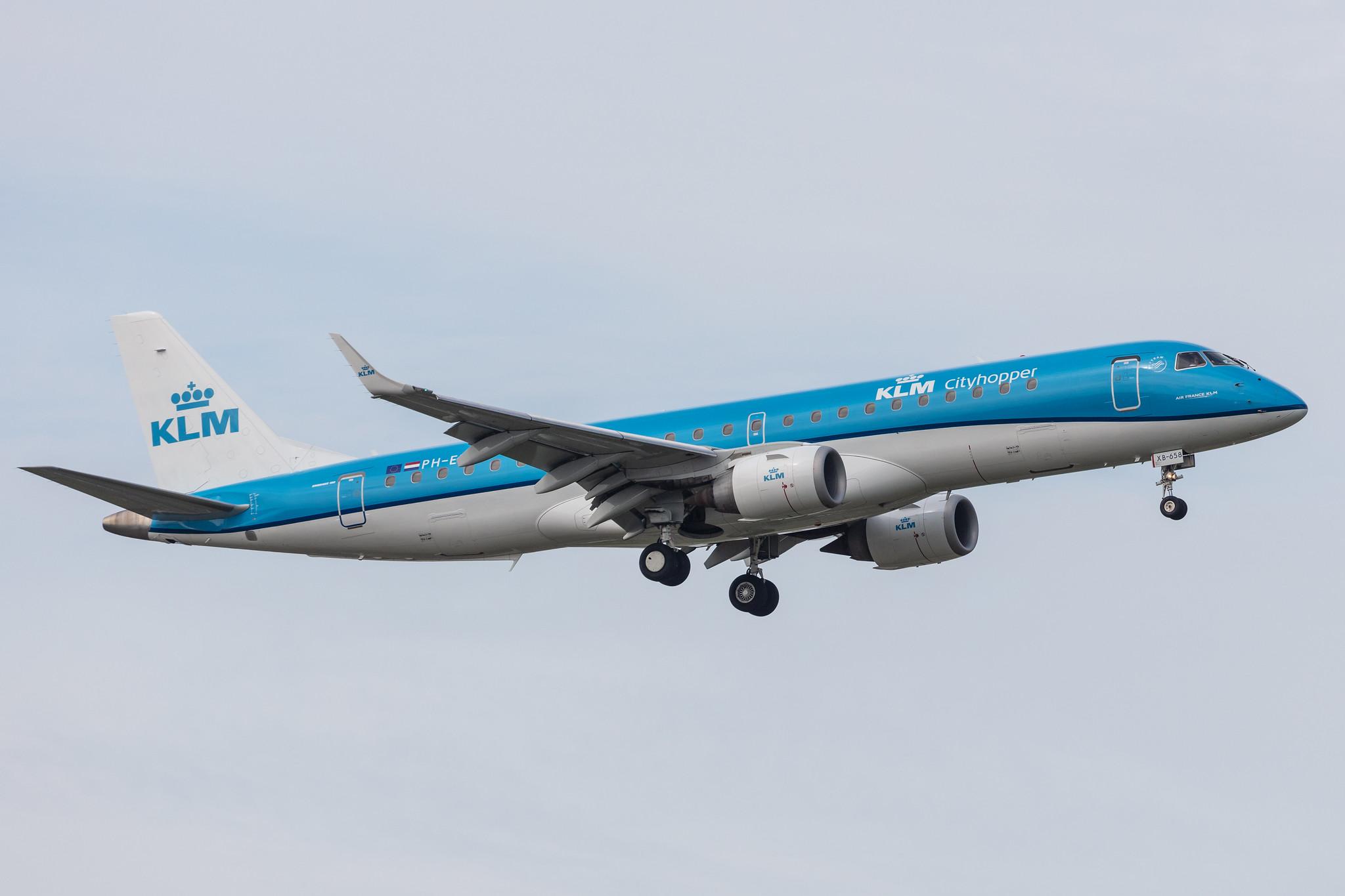 Amsterdam Schiphol: KLM (KL / KLM) | Operator: KLM Cityhopper |  Embraer E190STD E190 | PH-EXB | MSN 19000658