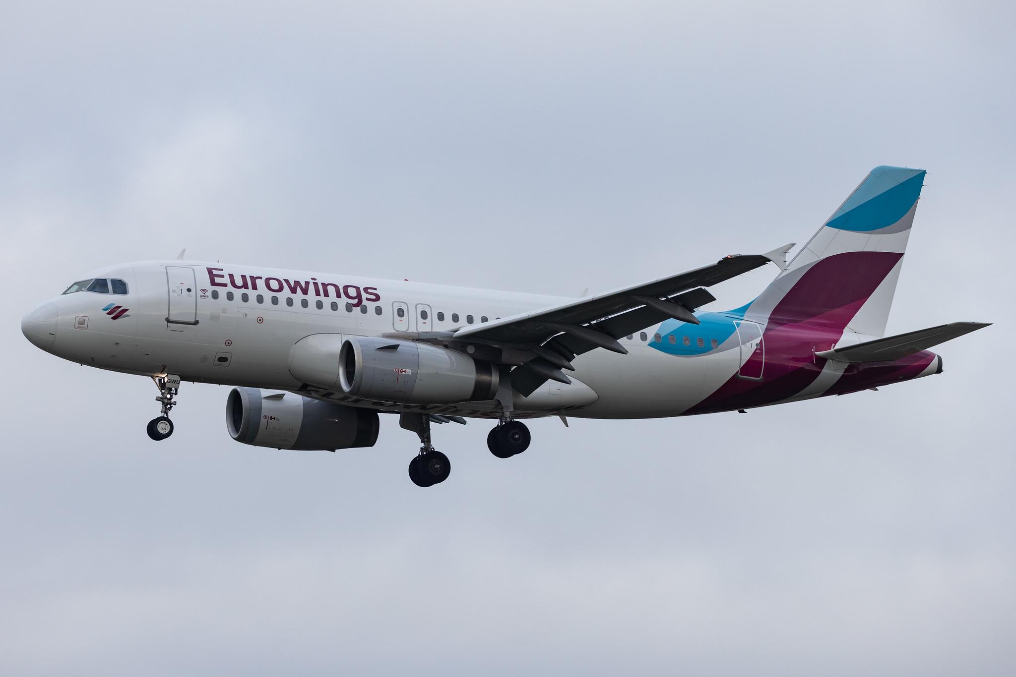 Hamburg Airport: Eurowings (EW / EWG) |  Airbus A319-132 A319 | D-AGWU | MSN 5457