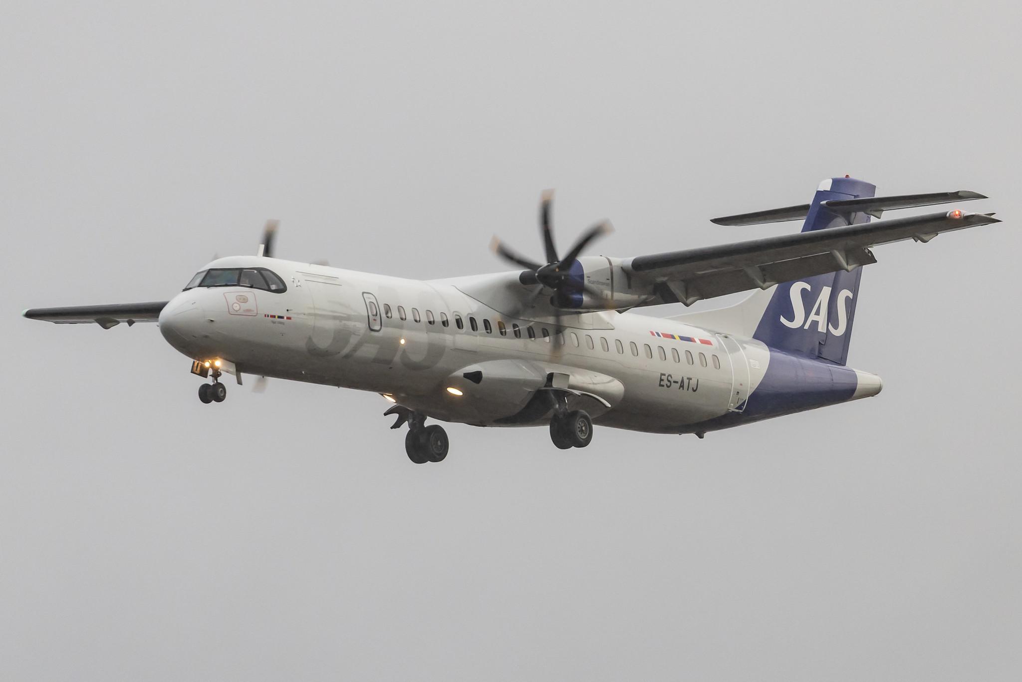 Hamburg Airport: SAS (SK / SAS) | Operator: Xfly |  ATR 72-600 AT76 | ES-ATJ | MSN 1056