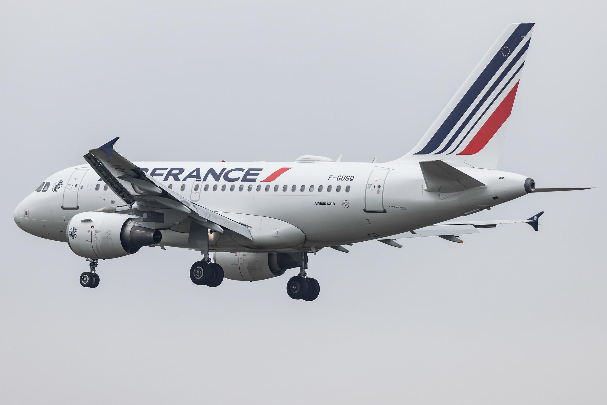 Hamburg Airport: Air France (AF / AFR) |  Airbus A318-111 A318 | F-GUGQ | MSN 2972