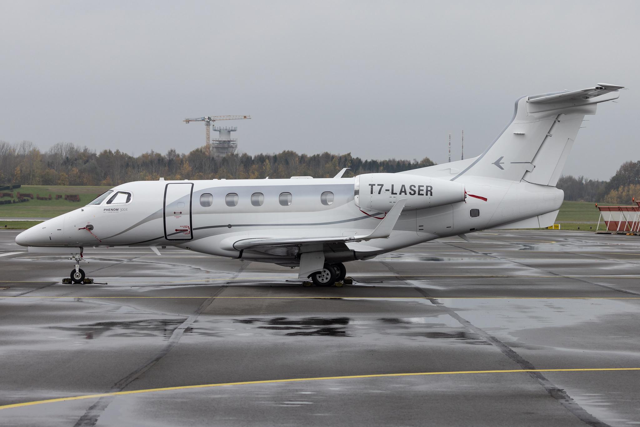 Hamburg Airport: Private owner |  Embraer Phenom 300 E55P | T7-LASER | MSN 50500590
