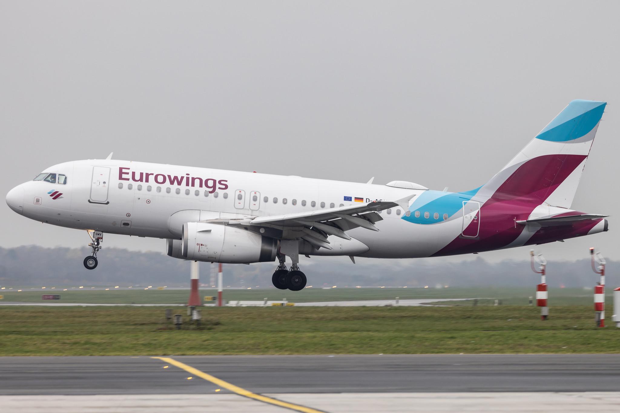 Hamburg Airport: Eurowings (EW / EWG) |  Airbus A319-132 A319 | D-AGWV | MSN 5467