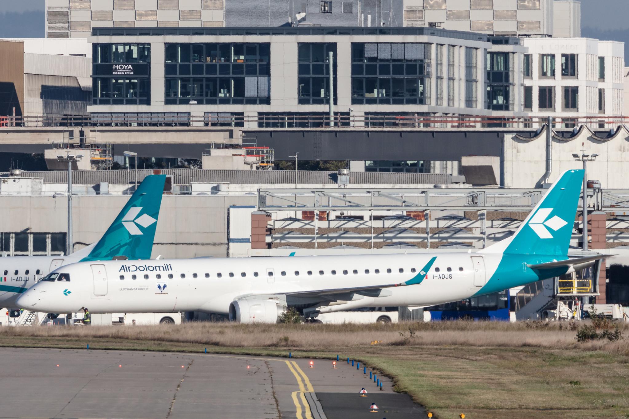 Frankfurt Airport: Air Dolomiti (EN / DLA) |  Embraer E195LR E195 | I-ADJS | MSN 19000597