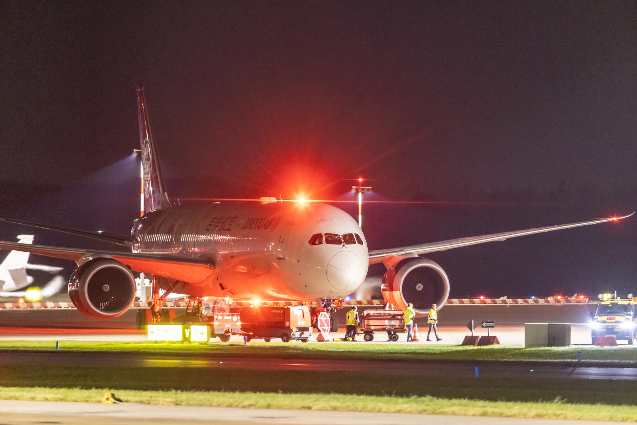Hamburg Airport: Juneyao Air (HO / DKH) |  Livery: Colourful Petals Livery |  Boeing 787-9 Dreamliner B789 | B-20D1 | MSN 64316