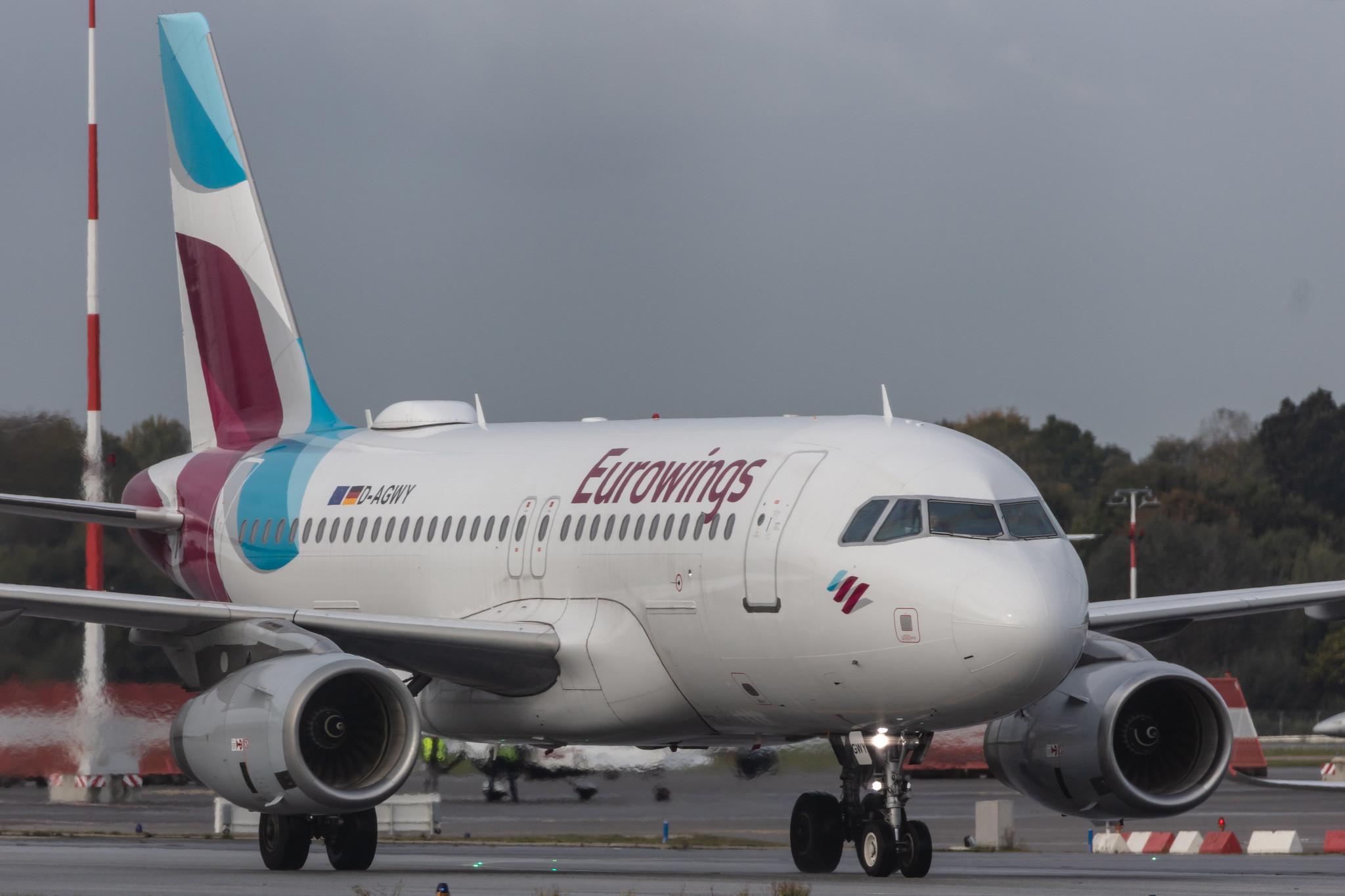 Hamburg Airport: Eurowings (EW / EWG) |  Airbus A319-132 A319 | D-AGWY | MSN 5941