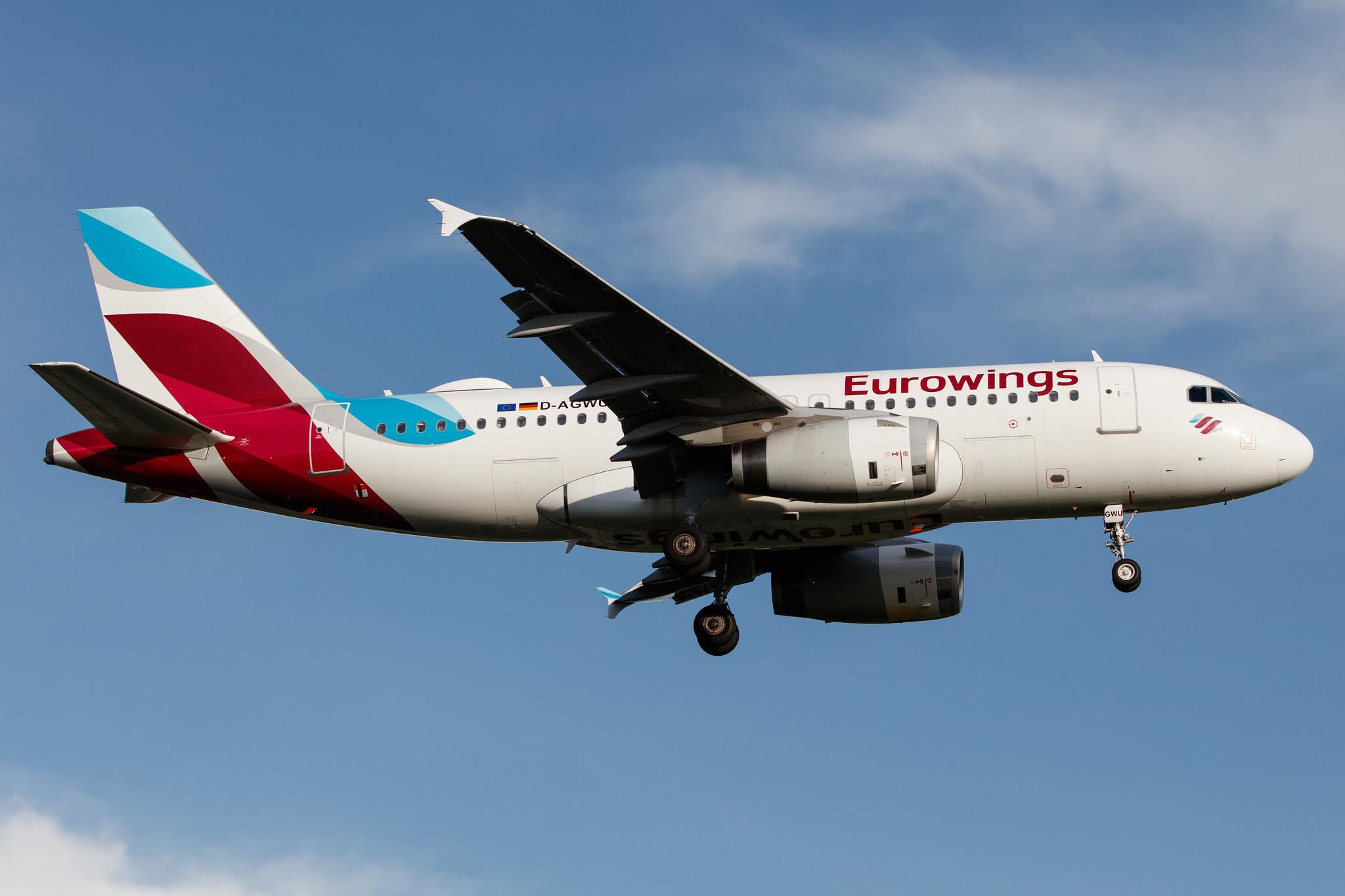 Hamburg Airport: Eurowings (EW / EWG) |  Airbus A319-132 A319 | D-AGWU | MSN 5457