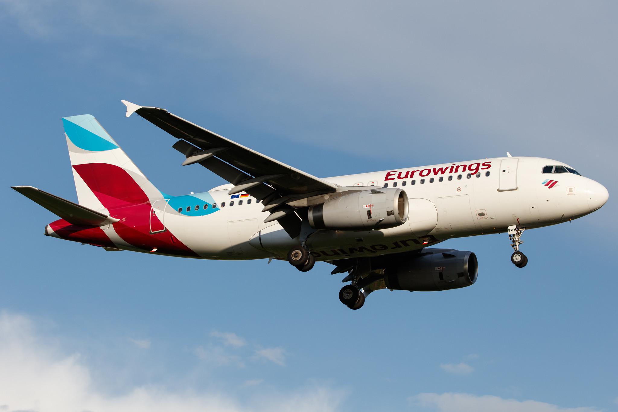 Hamburg Airport: Eurowings (EW / EWG) |  Airbus A319-132 A319 | D-AGWH | MSN 3352