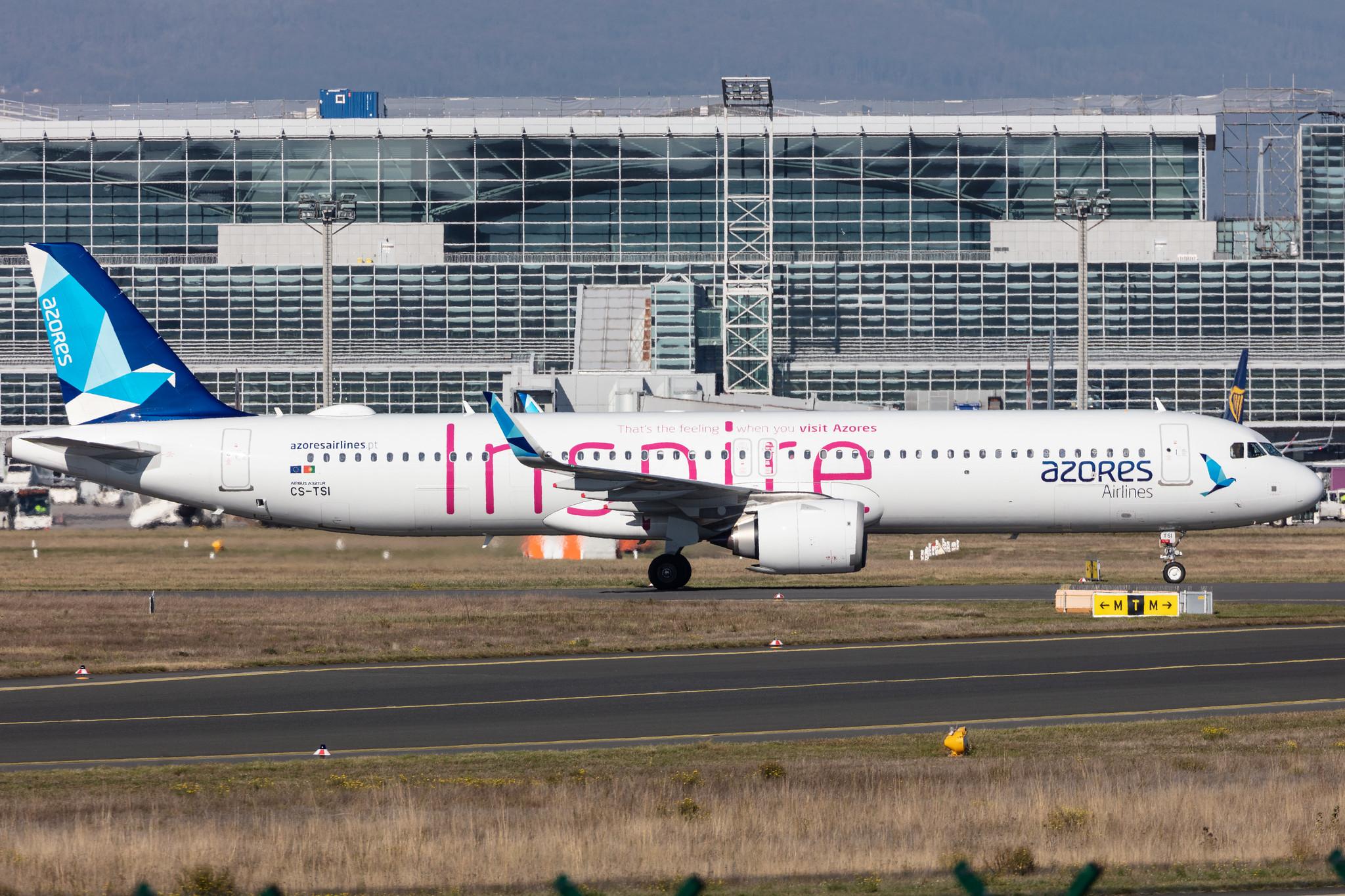 Frankfurt Airport: Azores Airlines (S4 / RZO) |  Livery: Inspire Livery |  Airbus A321-253NX A21N | CS-TSI | MSN 10074