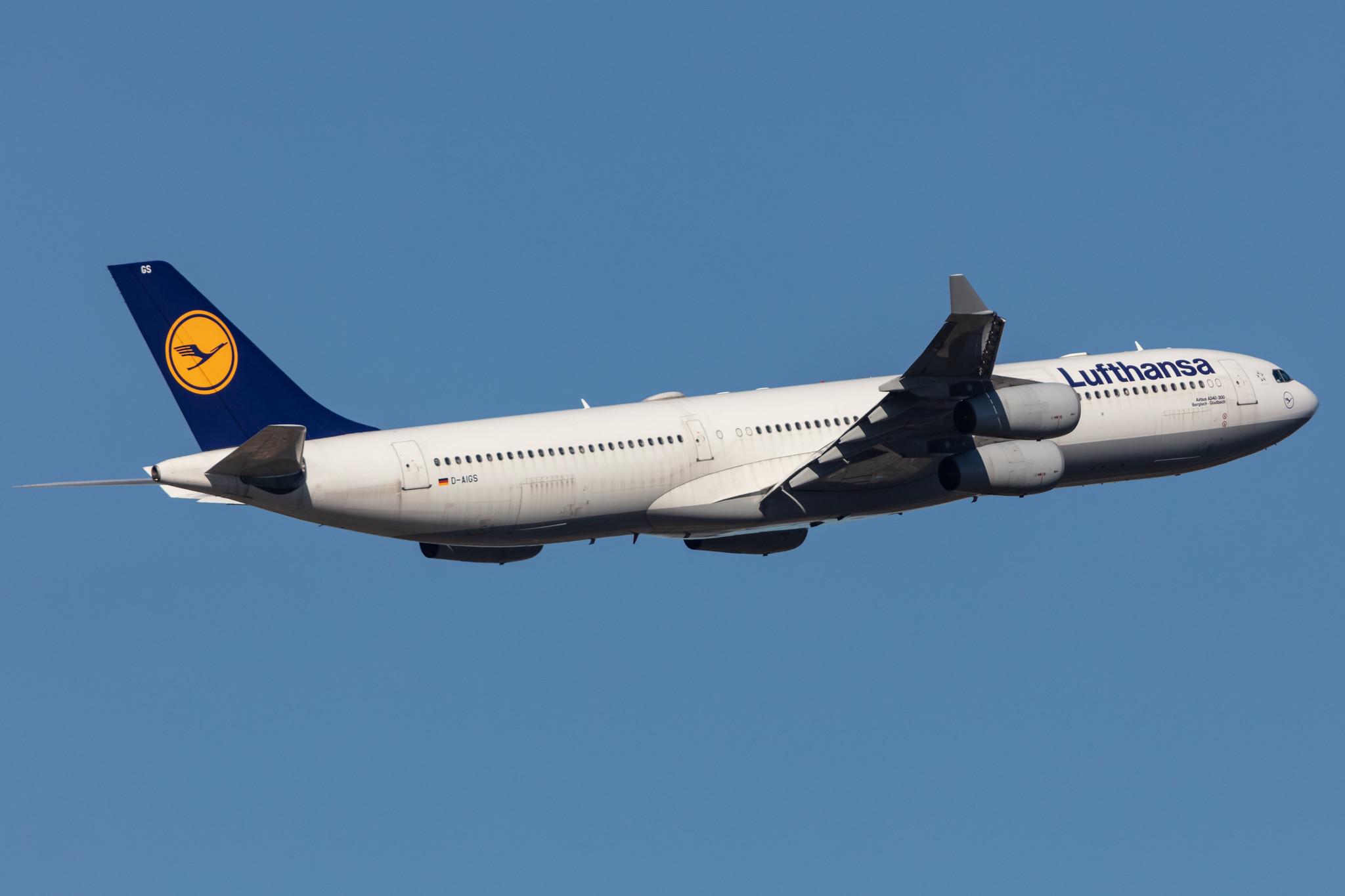 Frankfurt Airport: Lufthansa (LH / DLH) |  Airbus A340-313 A343 | D-AIGS | MSN 0297
