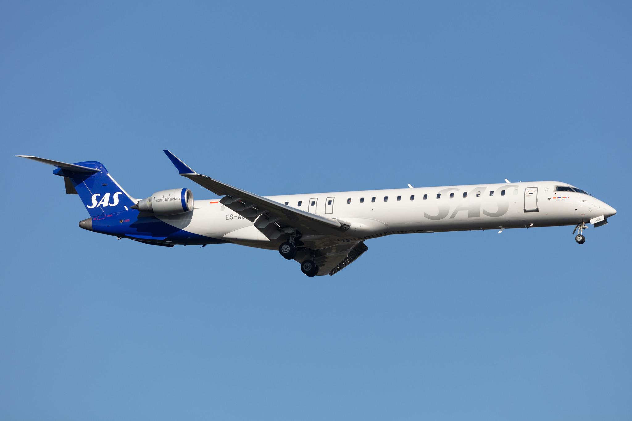 Frankfurt Airport: SAS (SK / SAS) | Operator: Xfly |  Mitsubishi CRJ-900LR CRJ9 | ES-ACG | MSN 15277