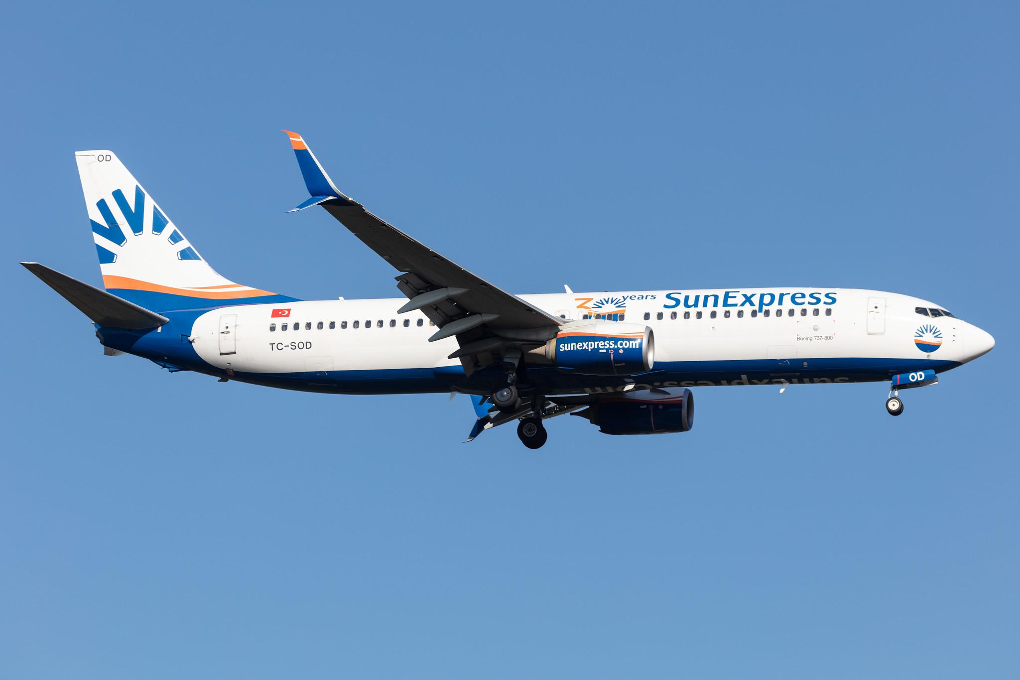 Frankfurt Airport: SunExpress (XQ / SXS) |  Boeing 737-8HC B738 | TC-SOD | MSN 61176