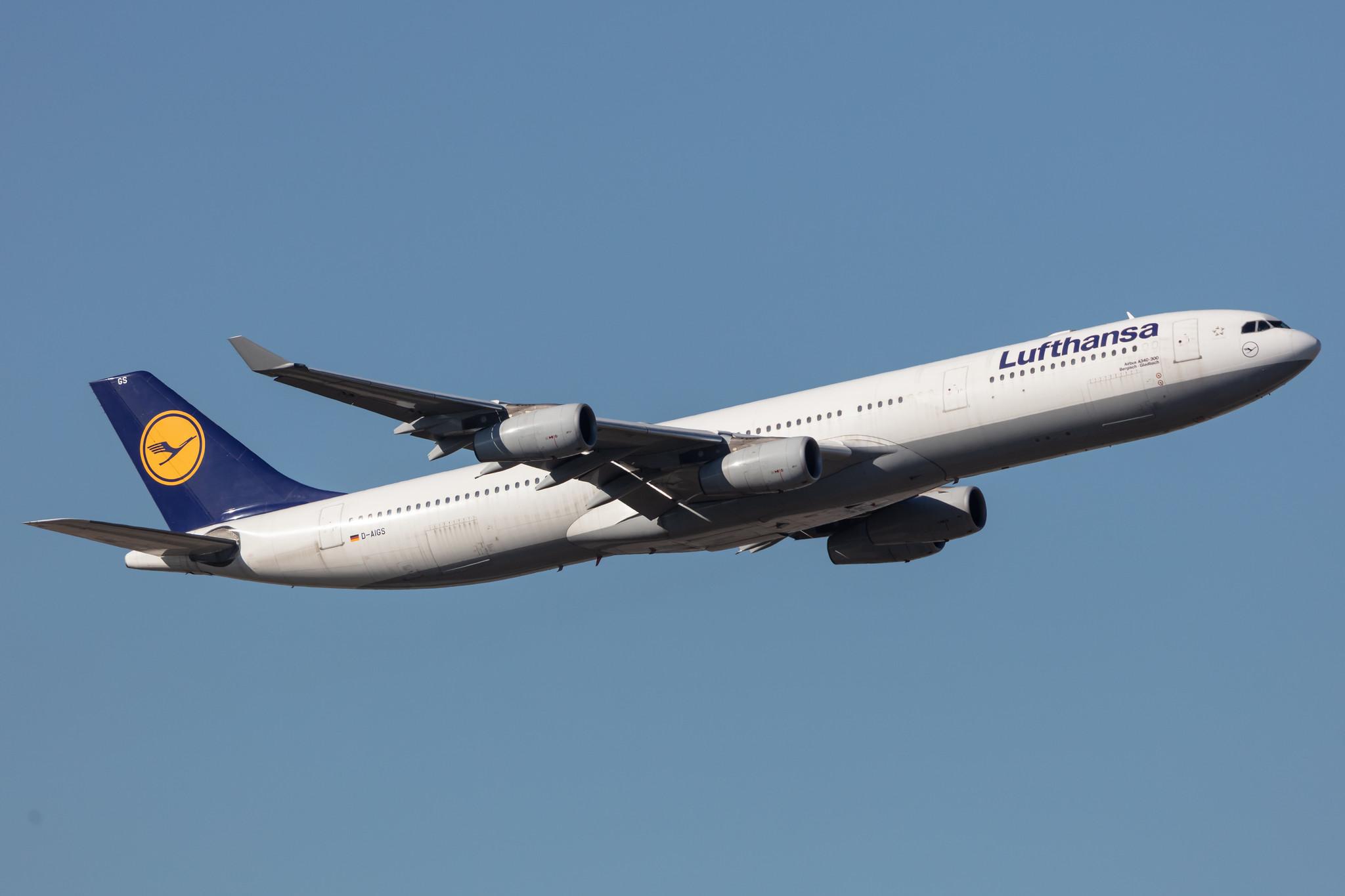 Frankfurt Airport: Lufthansa (LH / DLH) |  Airbus A340-313 A343 | D-AIGS | MSN 0297