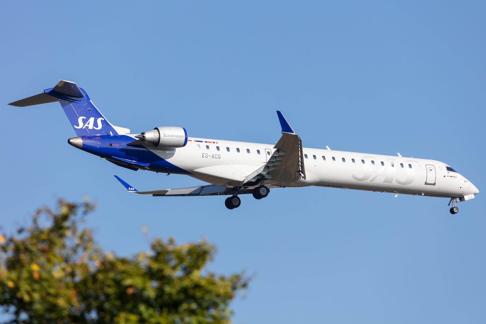 Frankfurt Airport: SAS (SK / SAS) | Operator: Xfly |  Mitsubishi CRJ-900LR CRJ9 | ES-ACG | MSN 15277
