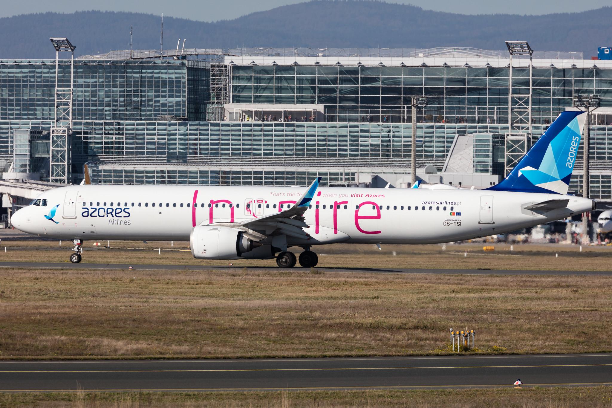 Frankfurt Airport: Azores Airlines (S4 / RZO) |  Livery: Inspire Livery |  Airbus A321-253NX A21N | CS-TSI | MSN 10074