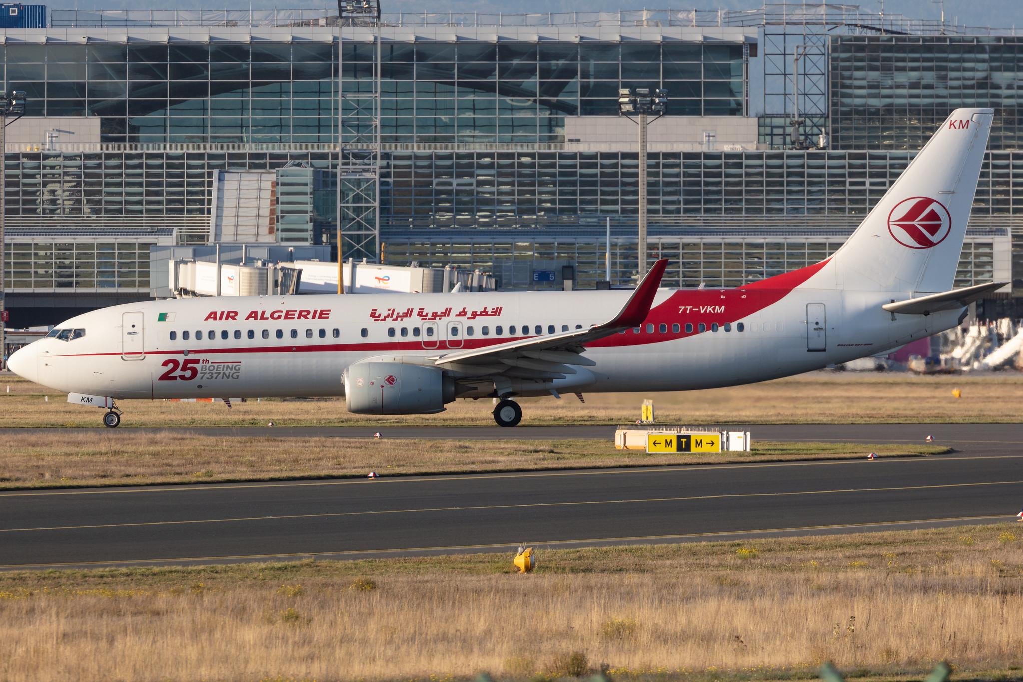 Frankfurt Airport: Air Algerie (AH / DAH) |  Boeing 737-8D6 B738 | 7T-VKM | MSN 60749