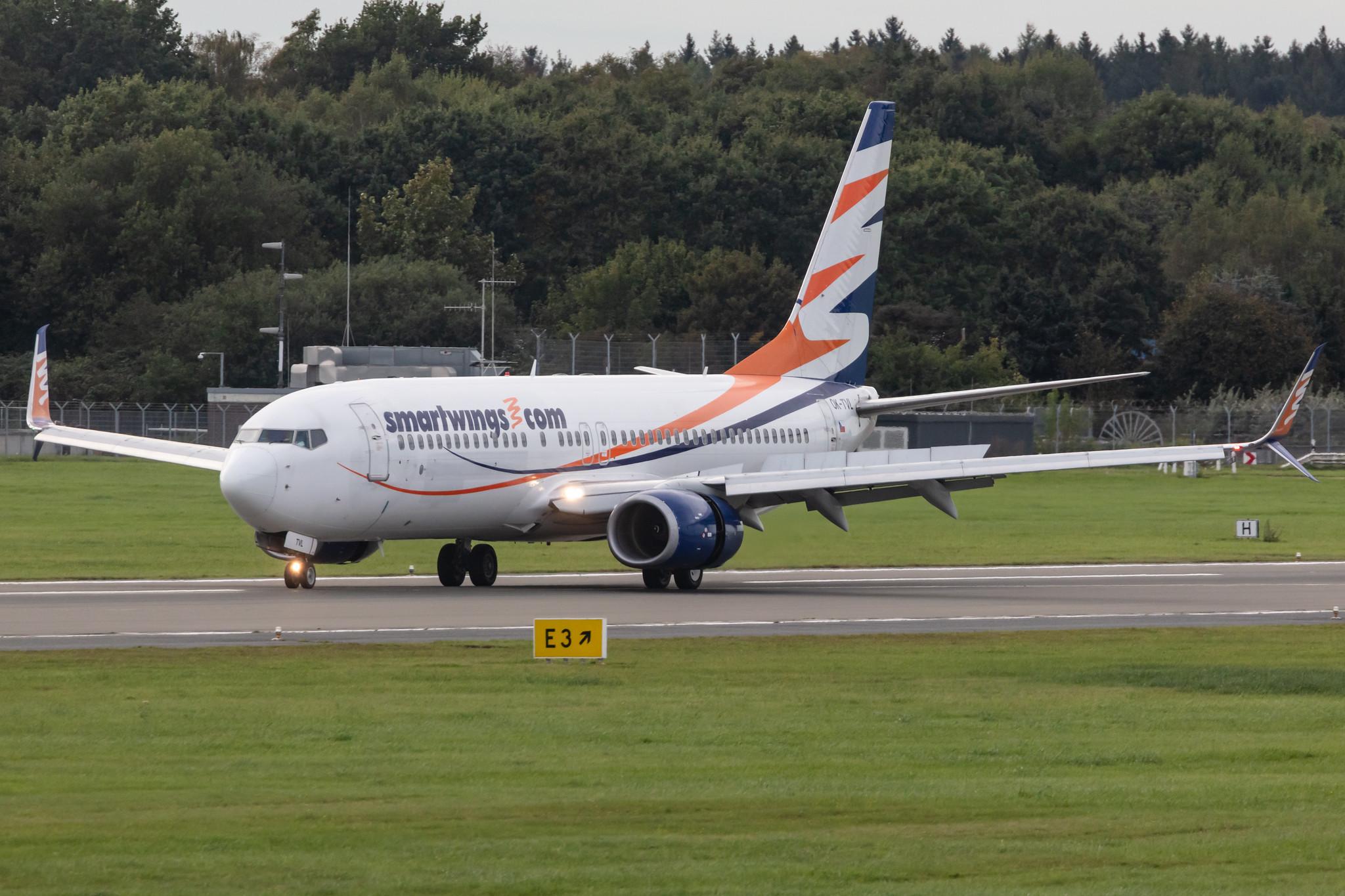Hamburg Airport: Smartwings (QS / TVS) |  Boeing 737-8FN B738 | OK-TVL | MSN 37076