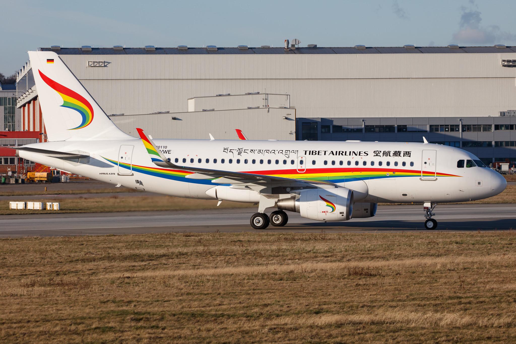 Hamburg Finkenwerder: Tibet Airlines (TV / TBA) |  Airbus A319-115SL A319 | D-AVWE (B-320G) | MSN 10110