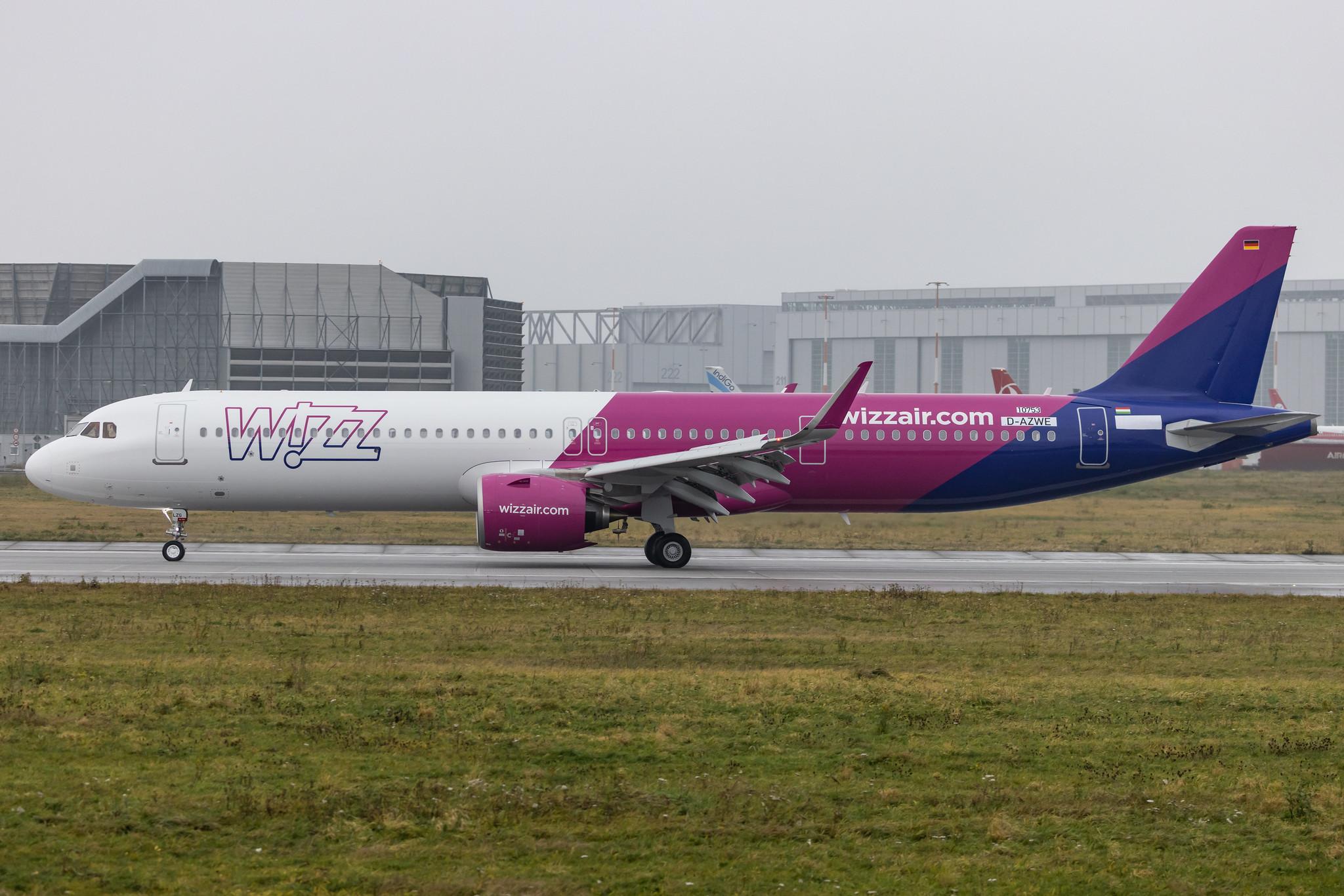 Hamburg Finkenwerder: Wizz Air (W6 / WZZ) | Airbus A321-271NX A21N | D-AZWE (HA-LZG) | MSN 10753