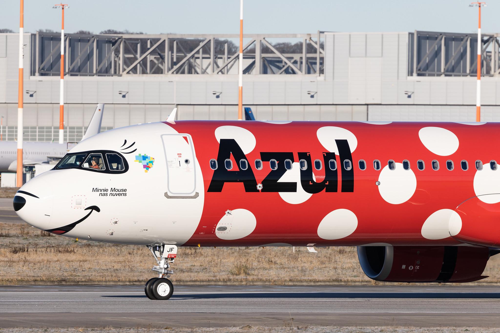 Hamburg Finkenwerder: Azul Linhas Aéreas Brasileiras  (AD / AZU) | Livery: Minnie Mouse - Walt Disney World | Airbus A321-251NX A21N | D-AVWX (PR-YJF) | MSN 10793