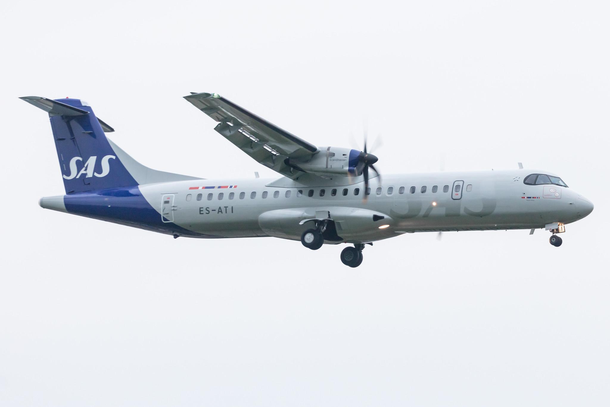 Hamburg Airport: SAS (SK / SAS) | Operator: Xfly |  ATR 72-600 AT76 | ES-ATI | MSN 1075