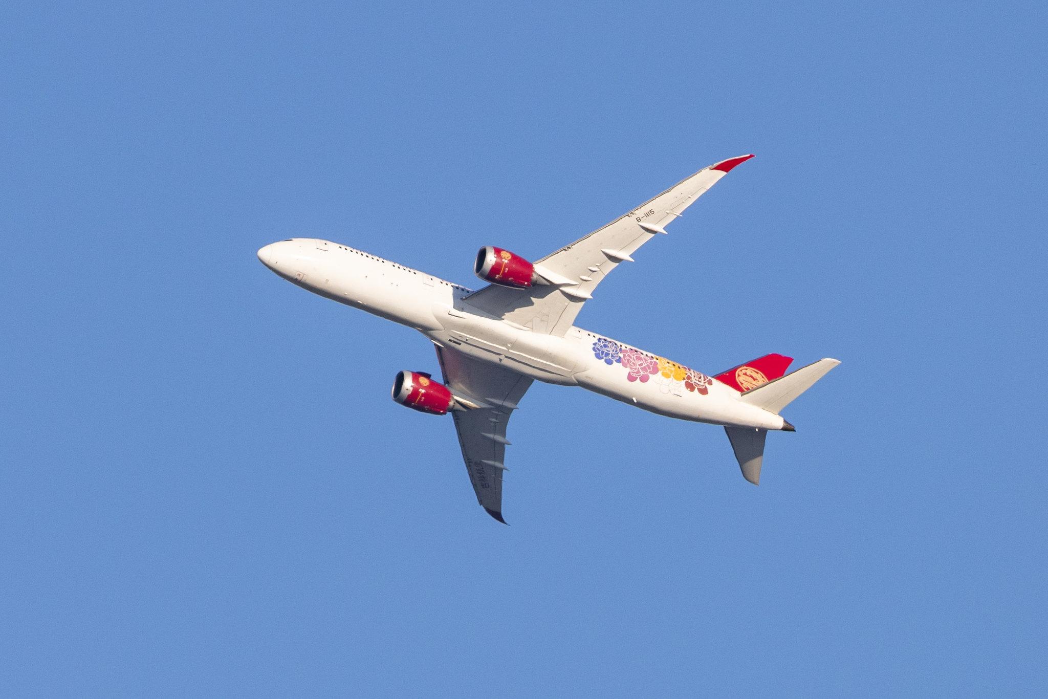 Hamburg Finkenwerder: Juneyao Air (HO / DKH) |  Livery: Chinese Peony - Livery |  Boeing 787-9 Dreamliner B789 | B-1115 | MSN 64312