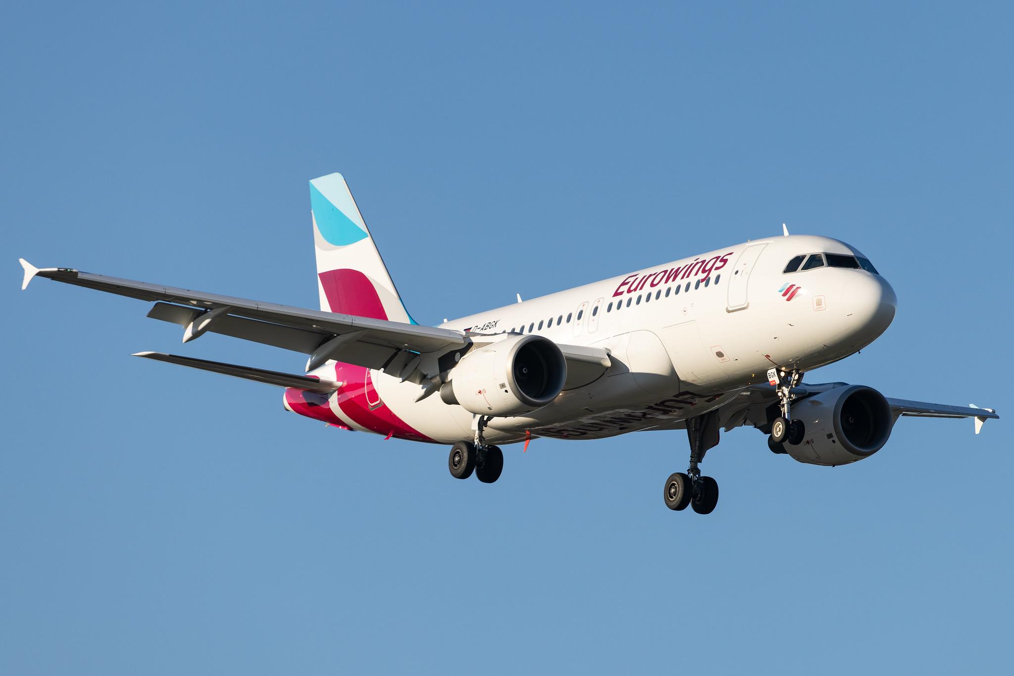 Hamburg Airport: Eurowings (EW / EWG) |  Airbus A319-112 A319 | D-ABGK | MSN 3447