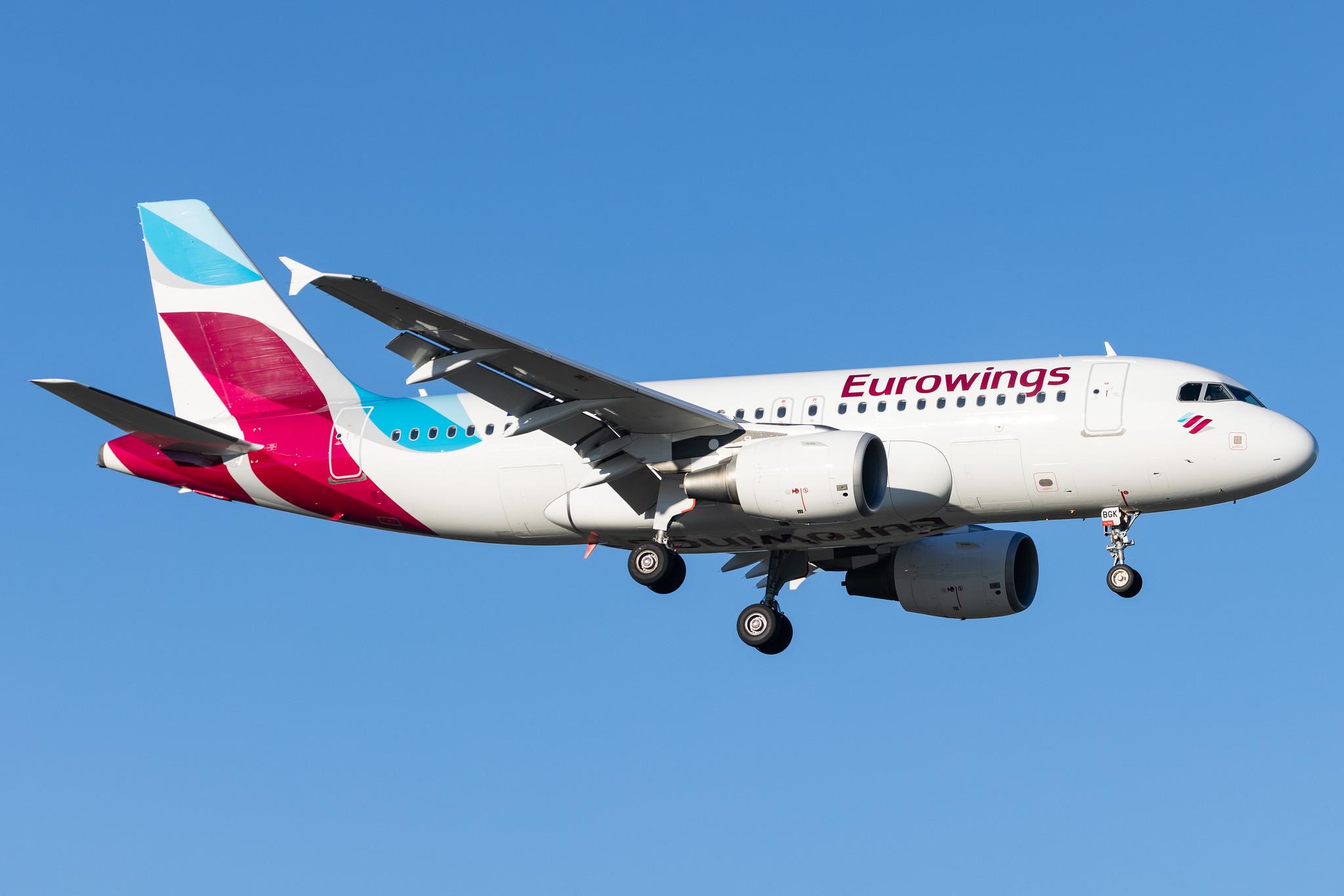 Hamburg Airport: Eurowings (EW / EWG) |  Airbus A319-112 A319 | D-ABGK | MSN 3447