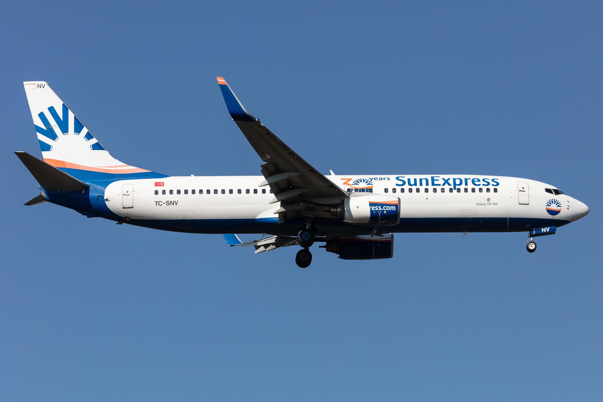 Frankfurt Airport: SunExpress (XQ / SXS) |  Boeing 737-86J B738 | TC-SNV | MSN 28072