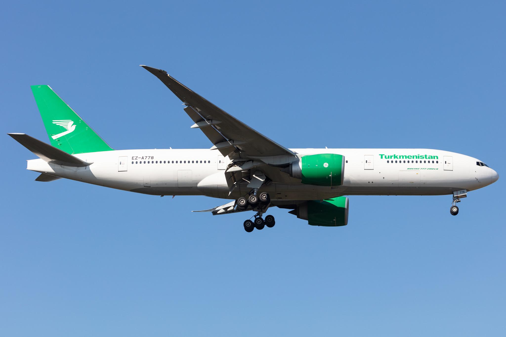 Frankfurt Airport: Turkmenistan Airlines (T5 / TUA) |  Boeing 777-22K(LR) B77L | EZ-A778 | MSN 42296