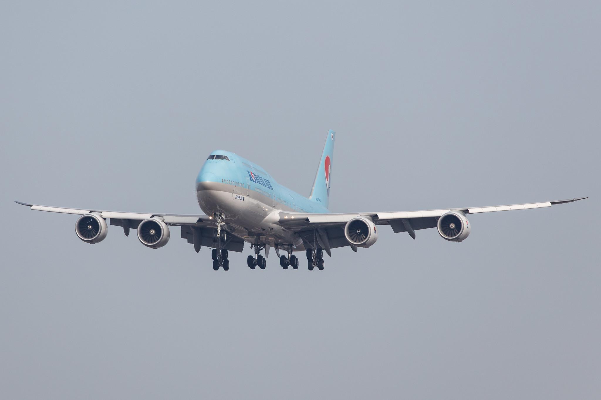 Hamburg Airport: Korean Air (KE / KAL) |  Boeing 747-8B5 B748 | HL7643 | MSN 60410