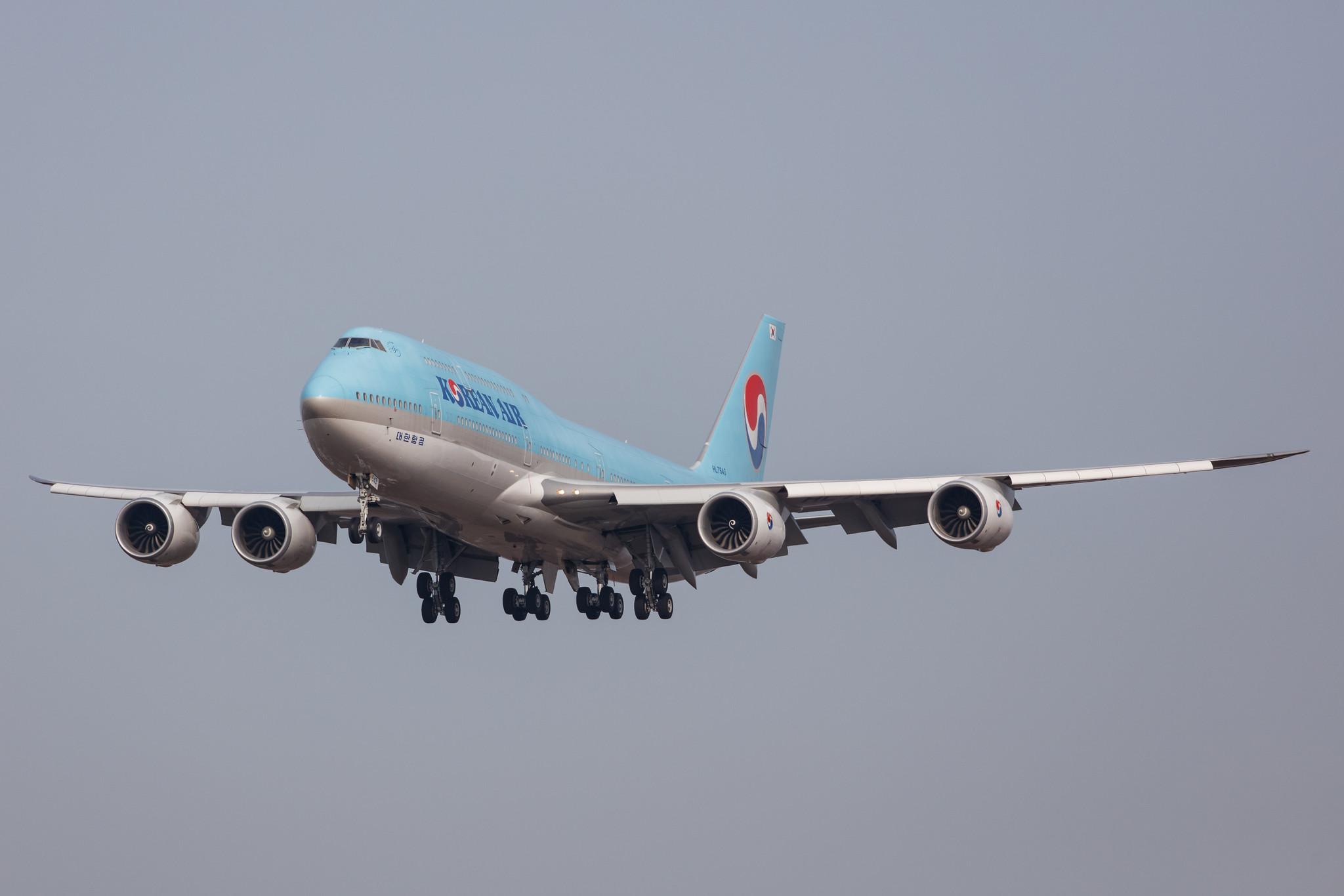 Hamburg Airport: Korean Air (KE / KAL) |  Boeing 747-8B5 B748 | HL7643 | MSN 60410