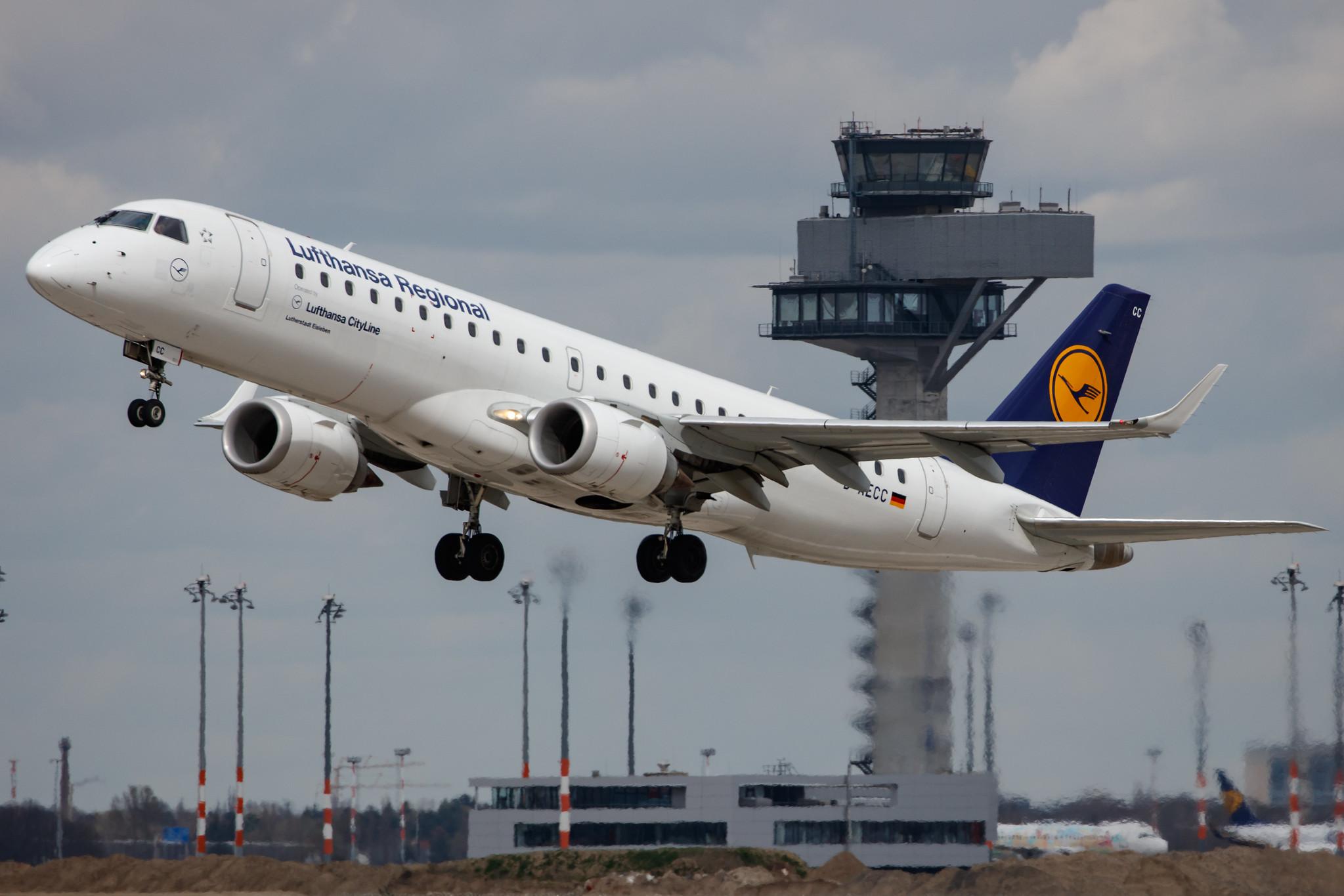 Flughafen Berlin Brandenburg: Lufthansa (LH / DLH) | Operator: Lufthansa CityLine |  Embraer E190LR E190 | D-AECC | MSN 19000333