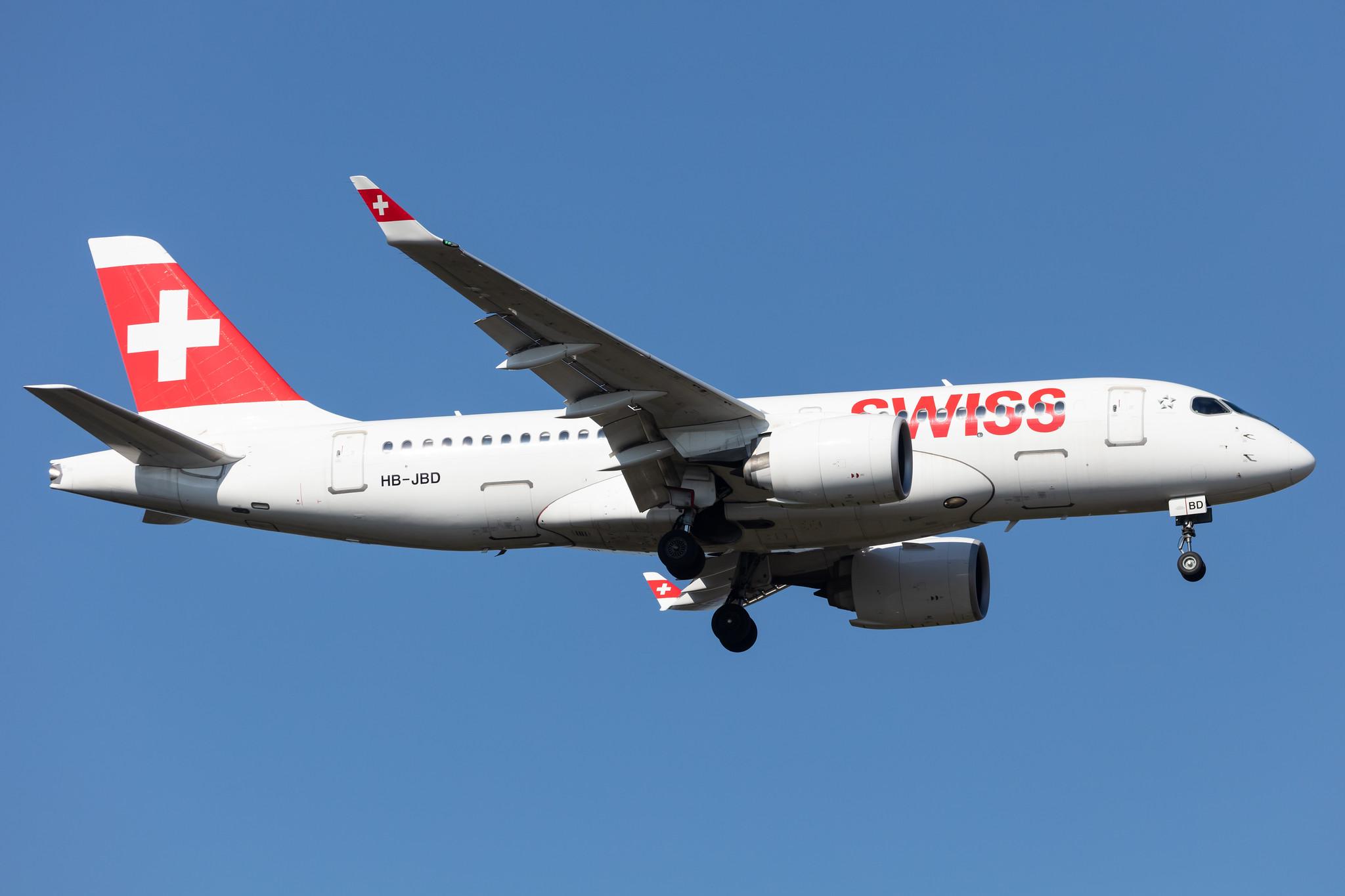 Frankfurt Airport: Swiss (LX / SWR) |  Airbus A220-100 BCS1 | HB-JBD | MSN 50013
