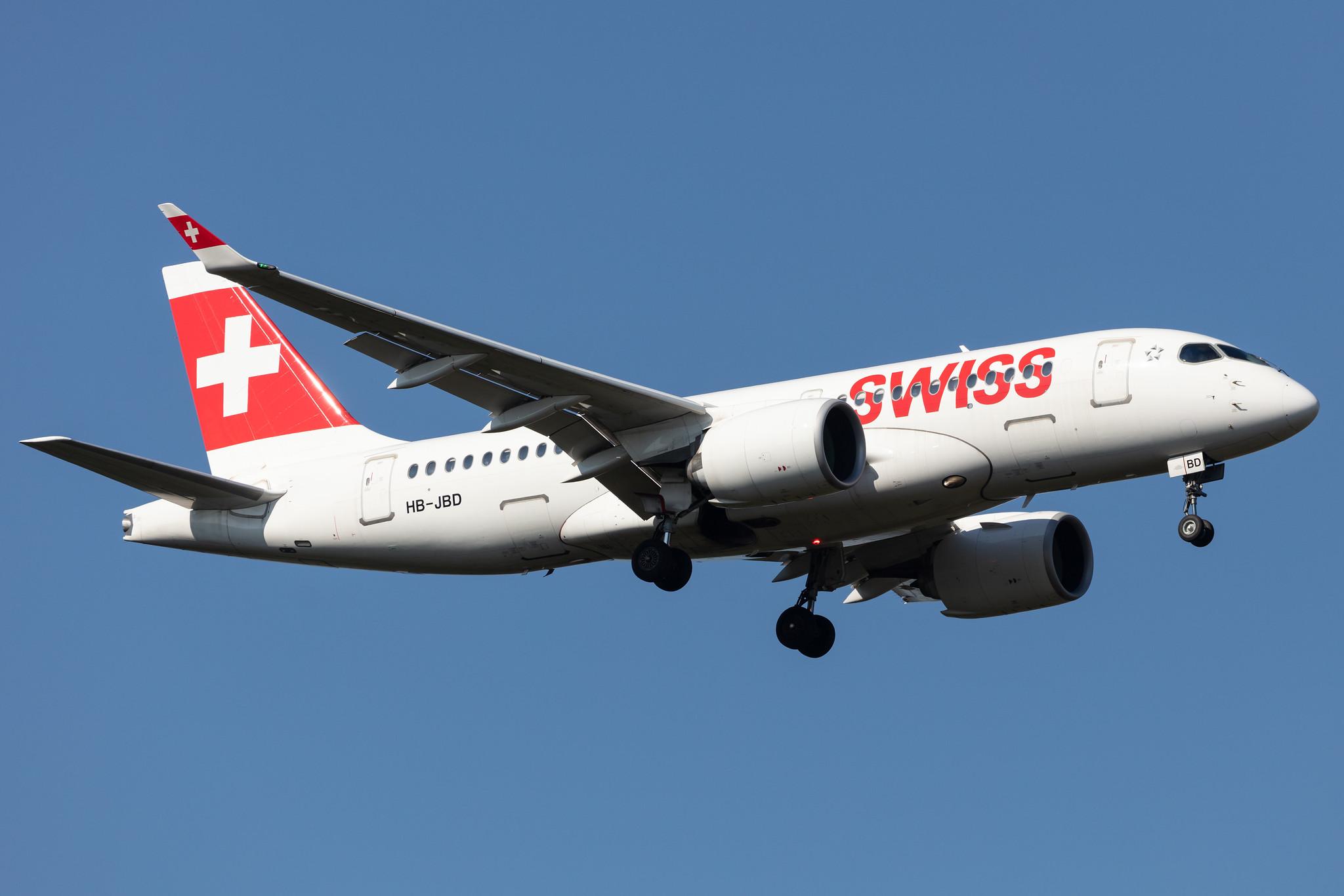 Frankfurt Airport: Swiss (LX / SWR) |  Airbus A220-100 BCS1 | HB-JBD | MSN 50013