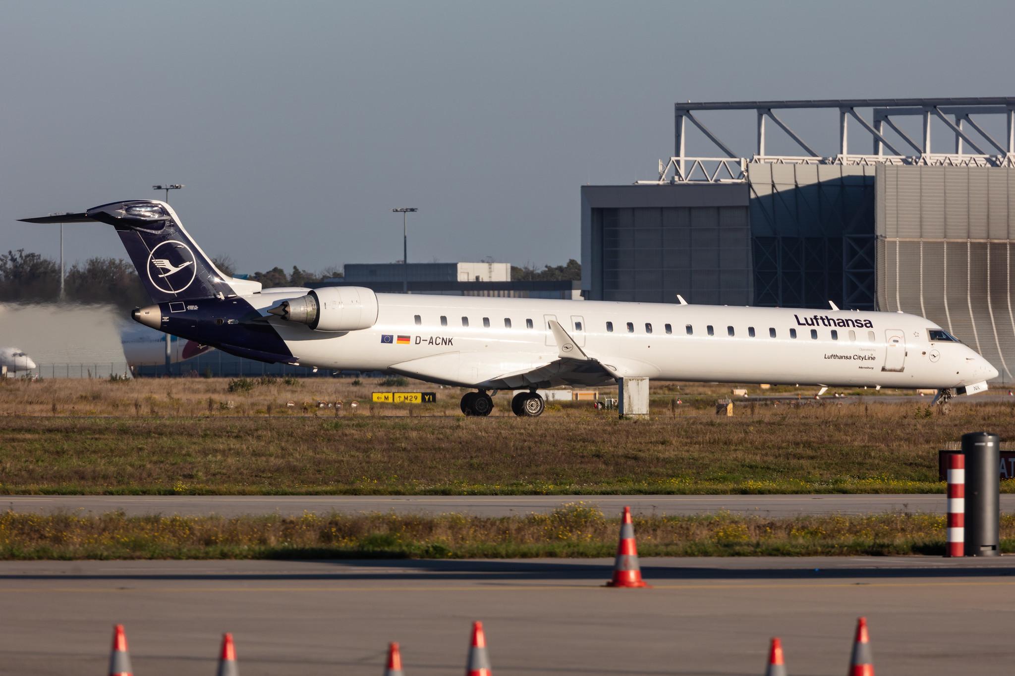 Frankfurt Airport: Lufthansa (LH / DLH) | Operator: Lufthansa CityLine |  Mitsubishi CRJ-900LR CRJ9 | D-ACNK | MSN 15251