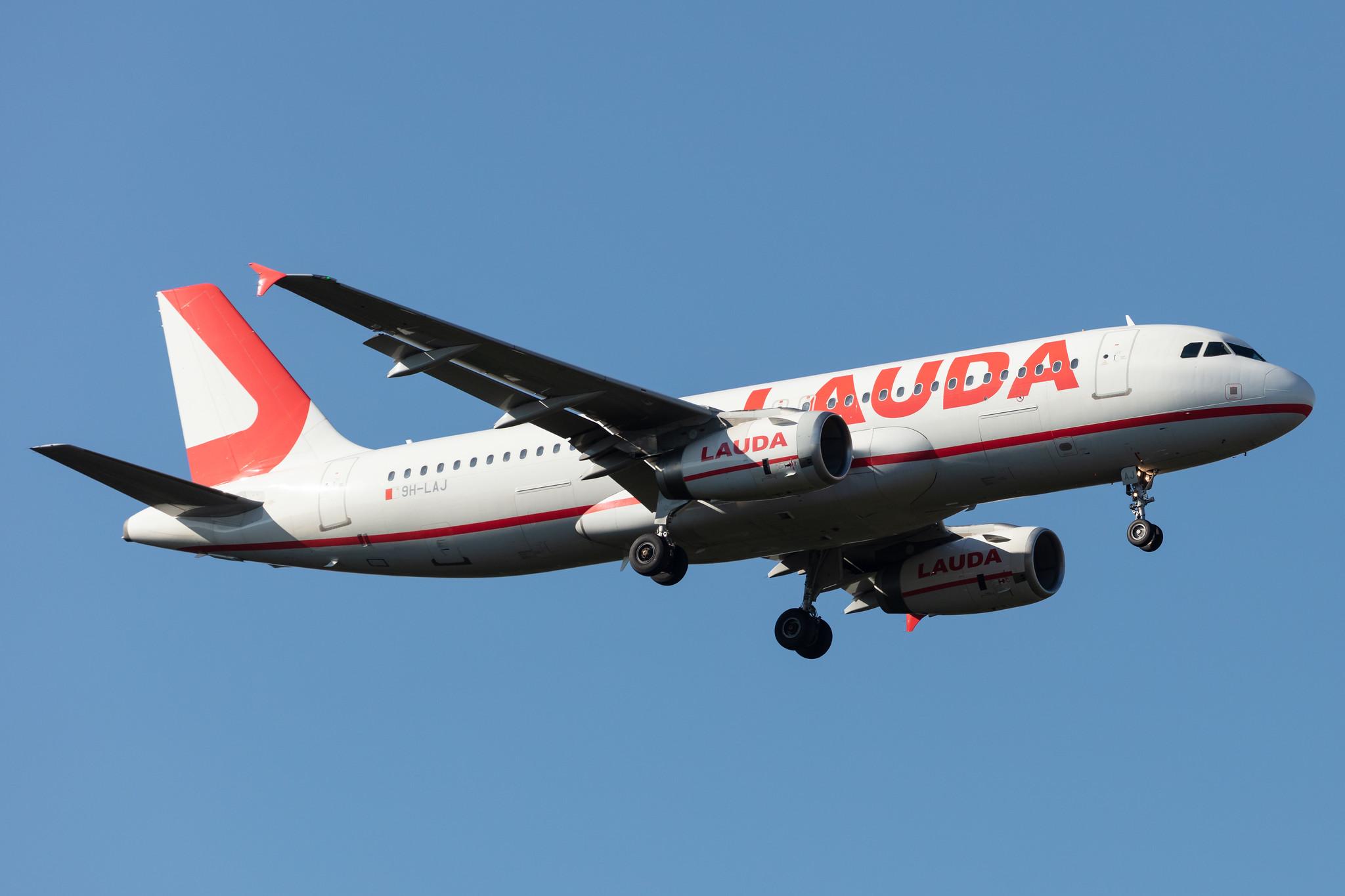 Frankfurt Airport: Lauda Europe (LW / LDA) |  Airbus A320-232 A320 | 9H-LAJ | MSN 02288