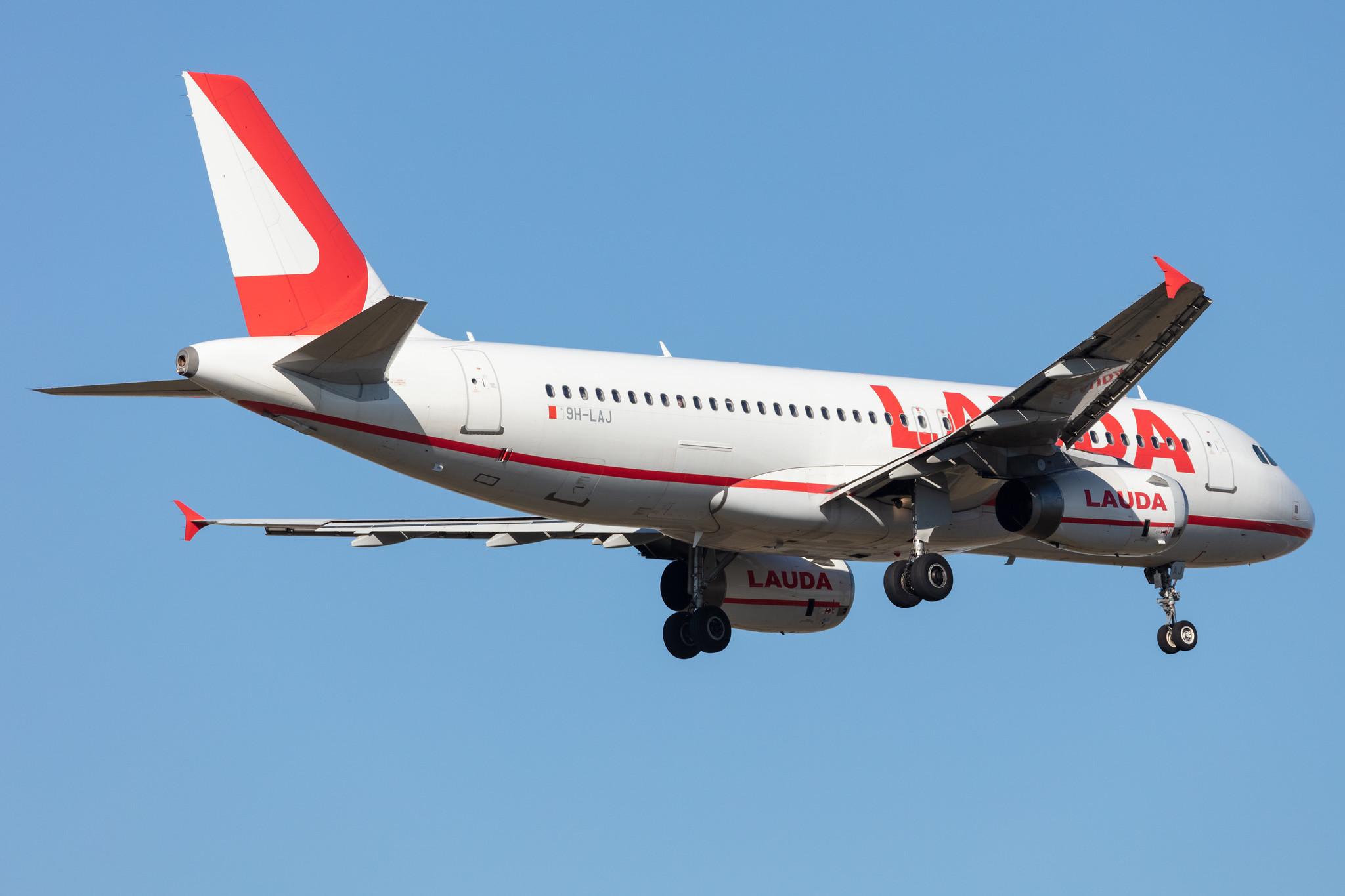 Frankfurt Airport: Lauda Europe (LW / LDA) |  Airbus A320-232 A320 | 9H-LAJ | MSN 02288