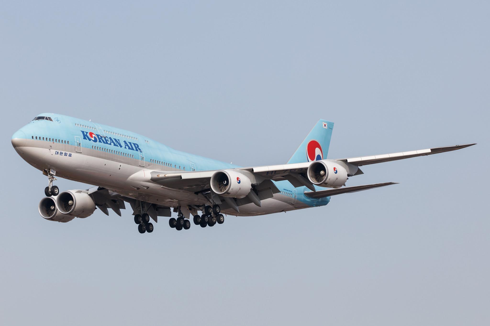 Hamburg Airport: Korean Air (KE / KAL) |  Boeing 747-8B5 B748 | HL7643 | MSN 60410