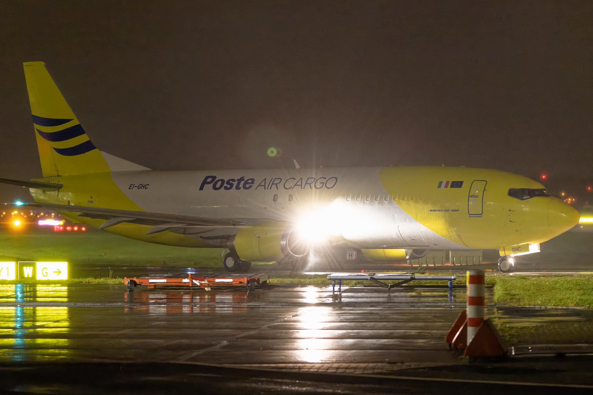 Hamburg Airport: Poste Air Cargo (M4 / MSA) |  Boeing 737-490(SF) B734 | EI-GHC | MSN 30161