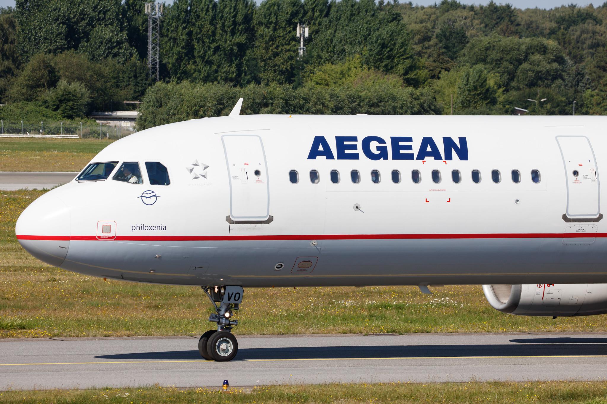 Hamburg Airport: Aegean Airlines (A3 / AEE) |  Airbus A321-231 A321 | SX-DVO | MSN 3462