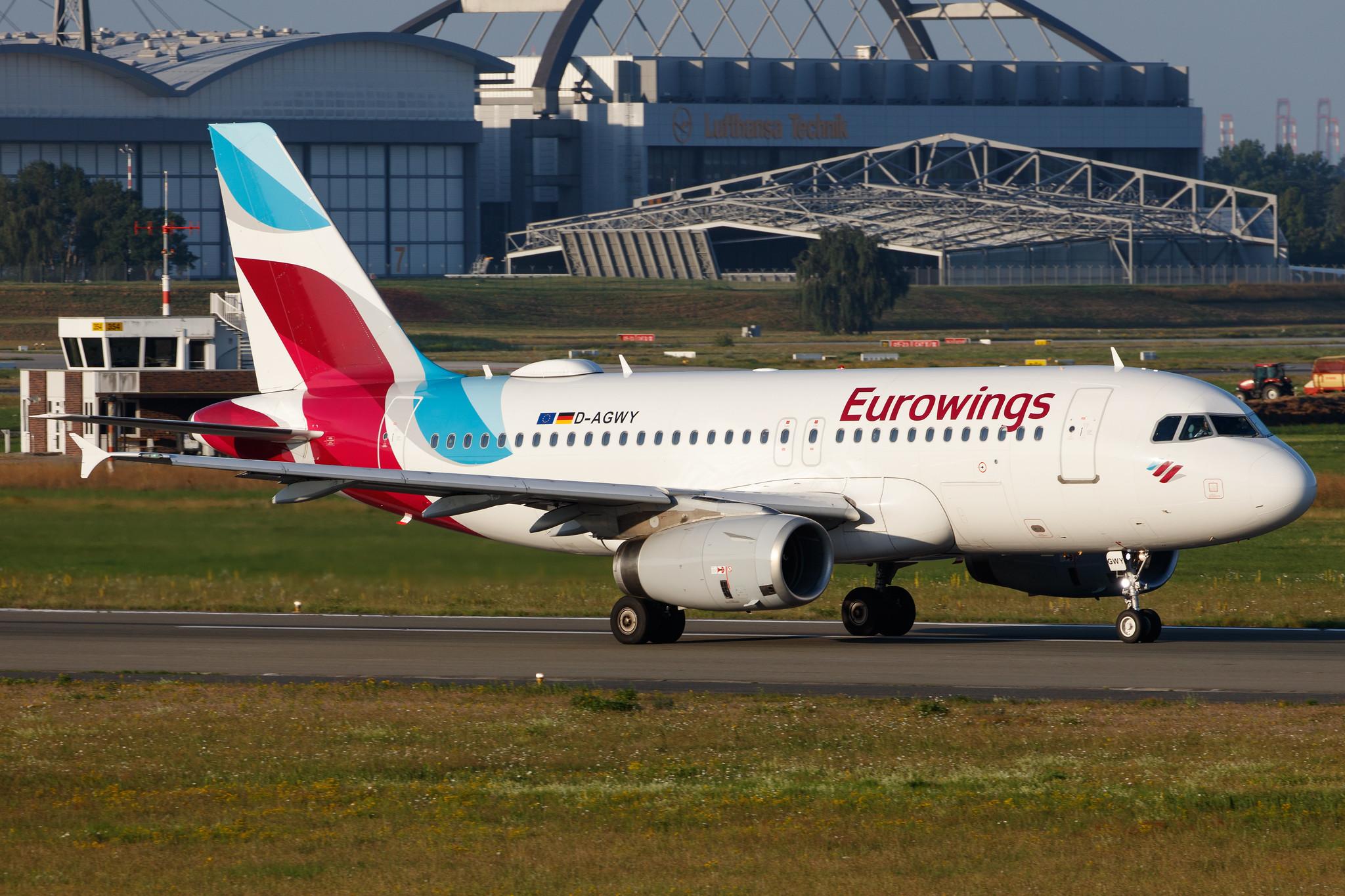 Hamburg Airport: Eurowings (EW / EWG) |  Airbus A319-132 A319 | D-AGWY | MSN 5941