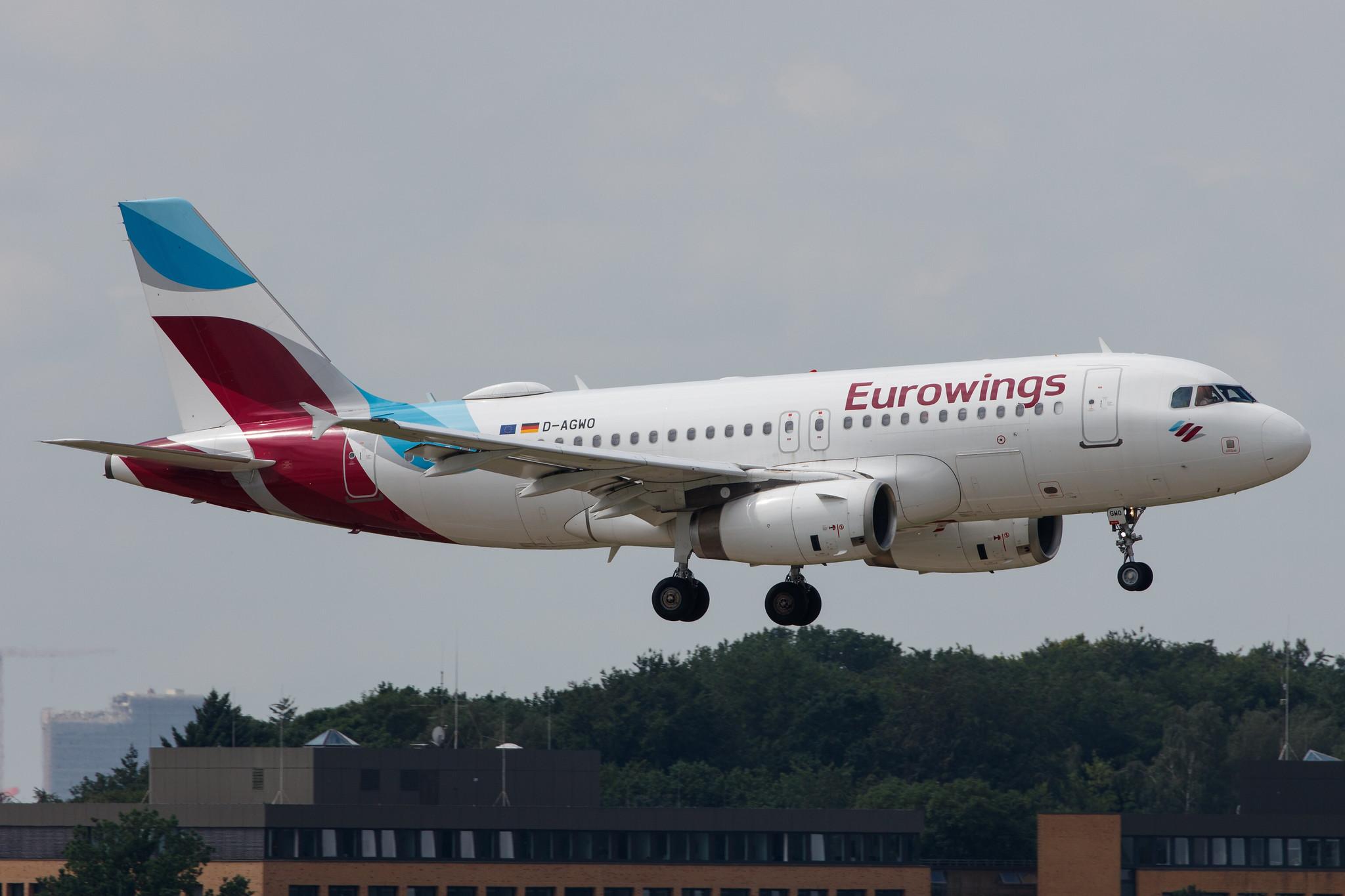 Hamburg Airport: Eurowings (EW / EWG) |  Airbus A319-132 A319 | D-AGWO | MSN 4166